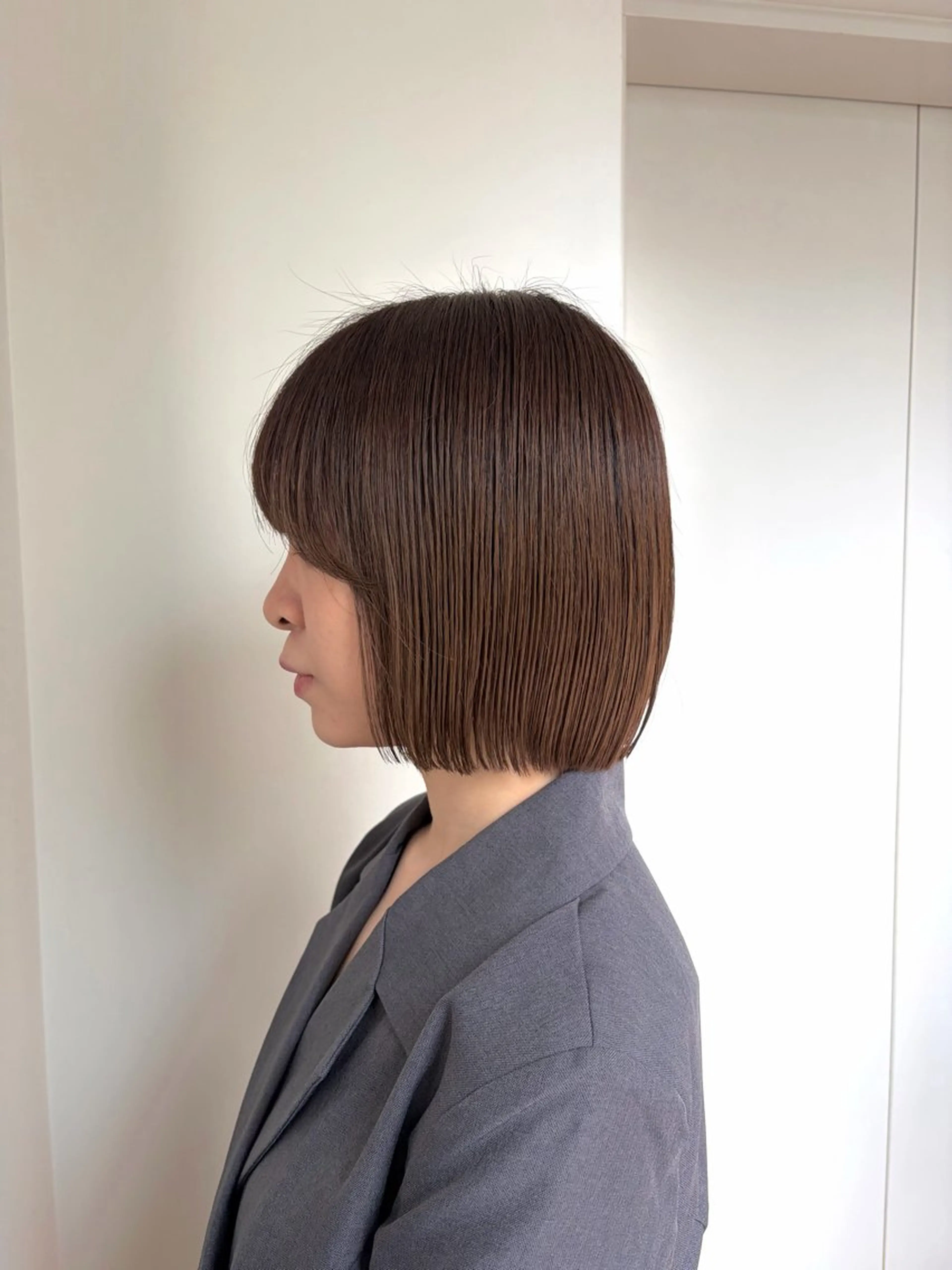 ショート カラー 切りっぱなしボブ ボブ 似合わせカット 外ハネヘア 結衣/ 無料カットモデル🎀のヘアスタイル