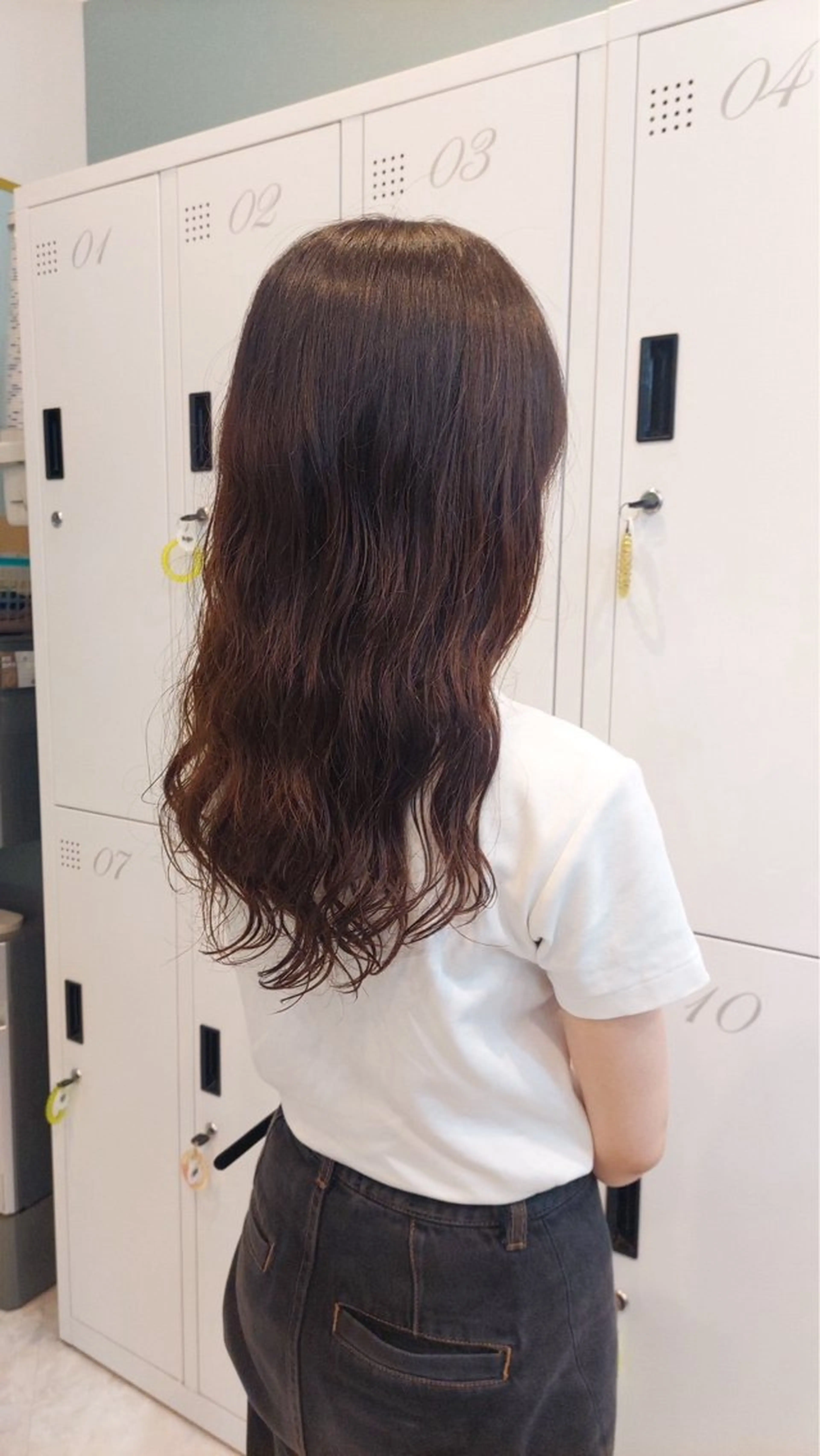 セミロング カラー パーマ Agu hair 浅原 心のヘアスタイル
