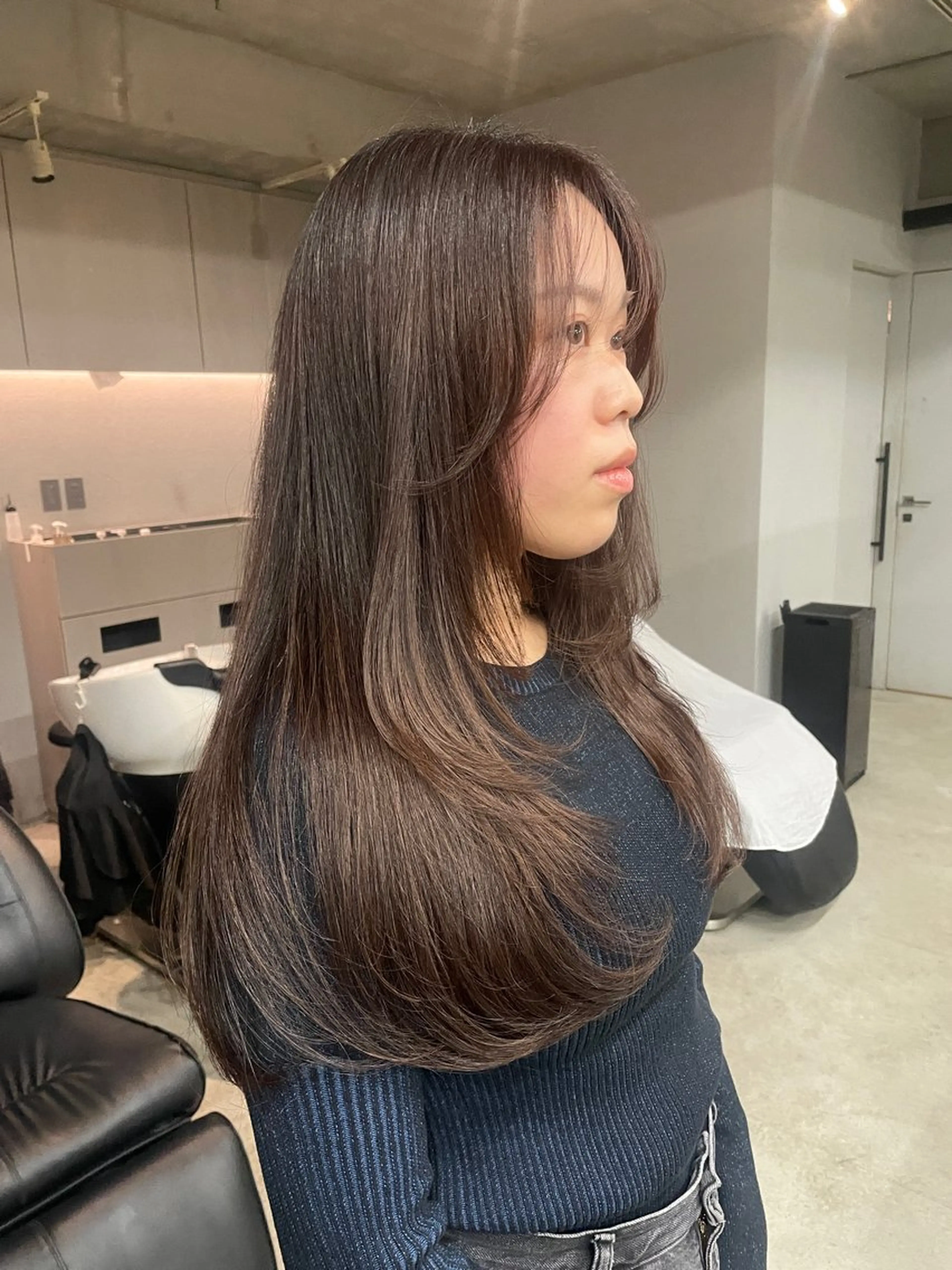 ロング カラー カット ヘアカラー トリートメント 表参道🌿赤み消し カラー/チナツのヘアスタイル