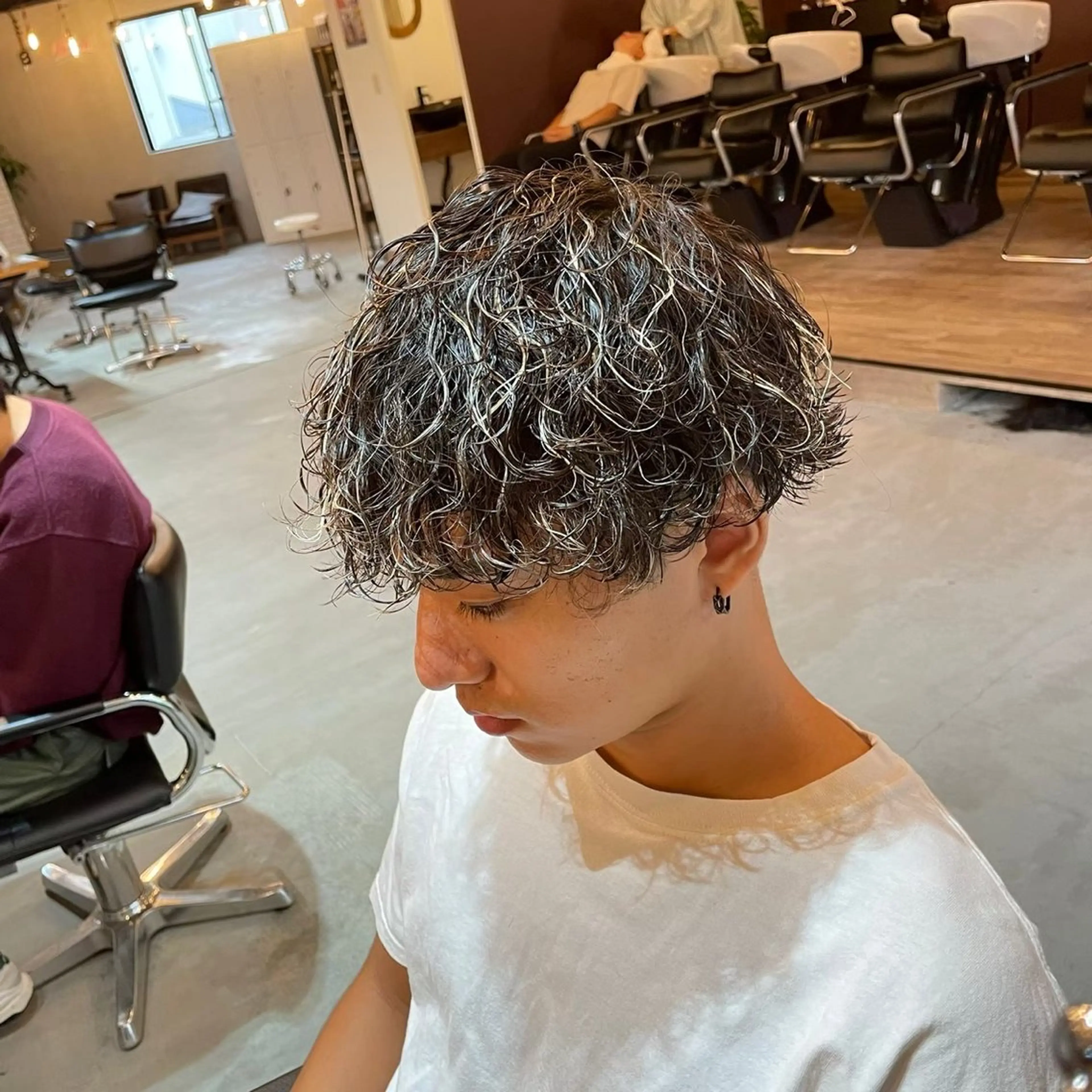 カラー パーマ メンズ 石川 歳也のヘアスタイル