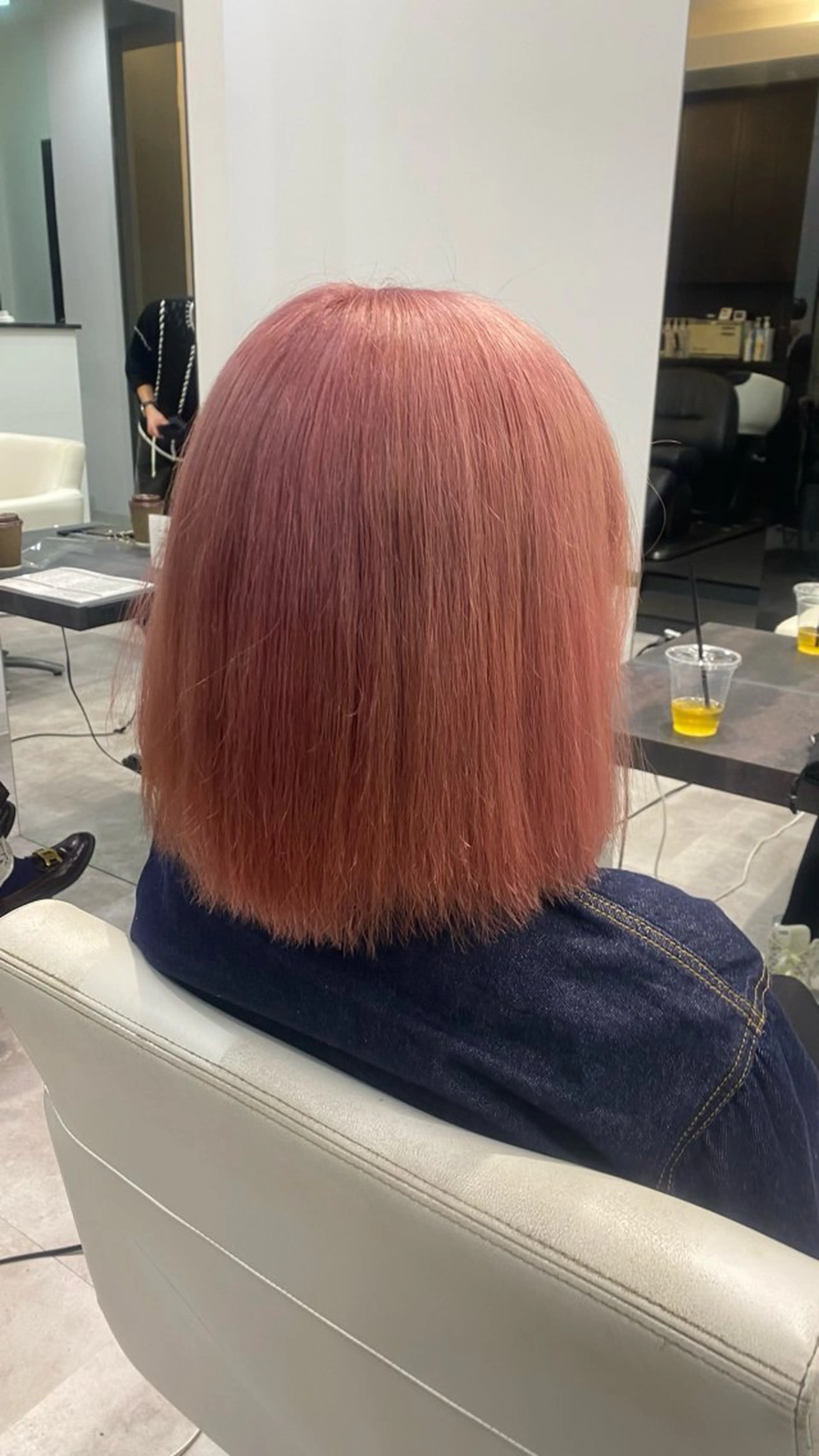 ミディアム カラー ピンクカラー 透明感カラー/髪質 改善🎀suzukaのヘアスタイル