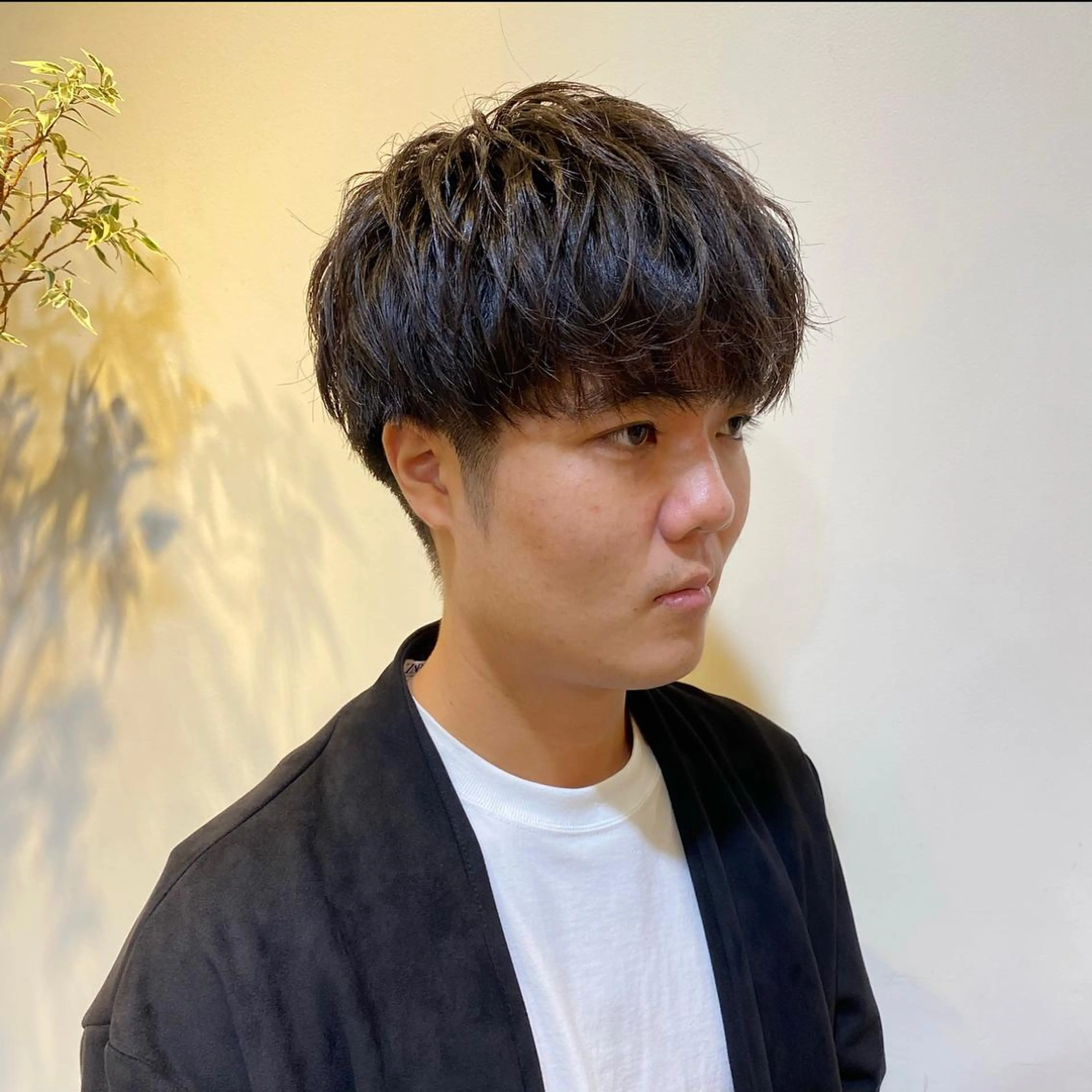 メンズ マッシュ JINKIメンズ特化 メンズカットパーマのヘアスタイル