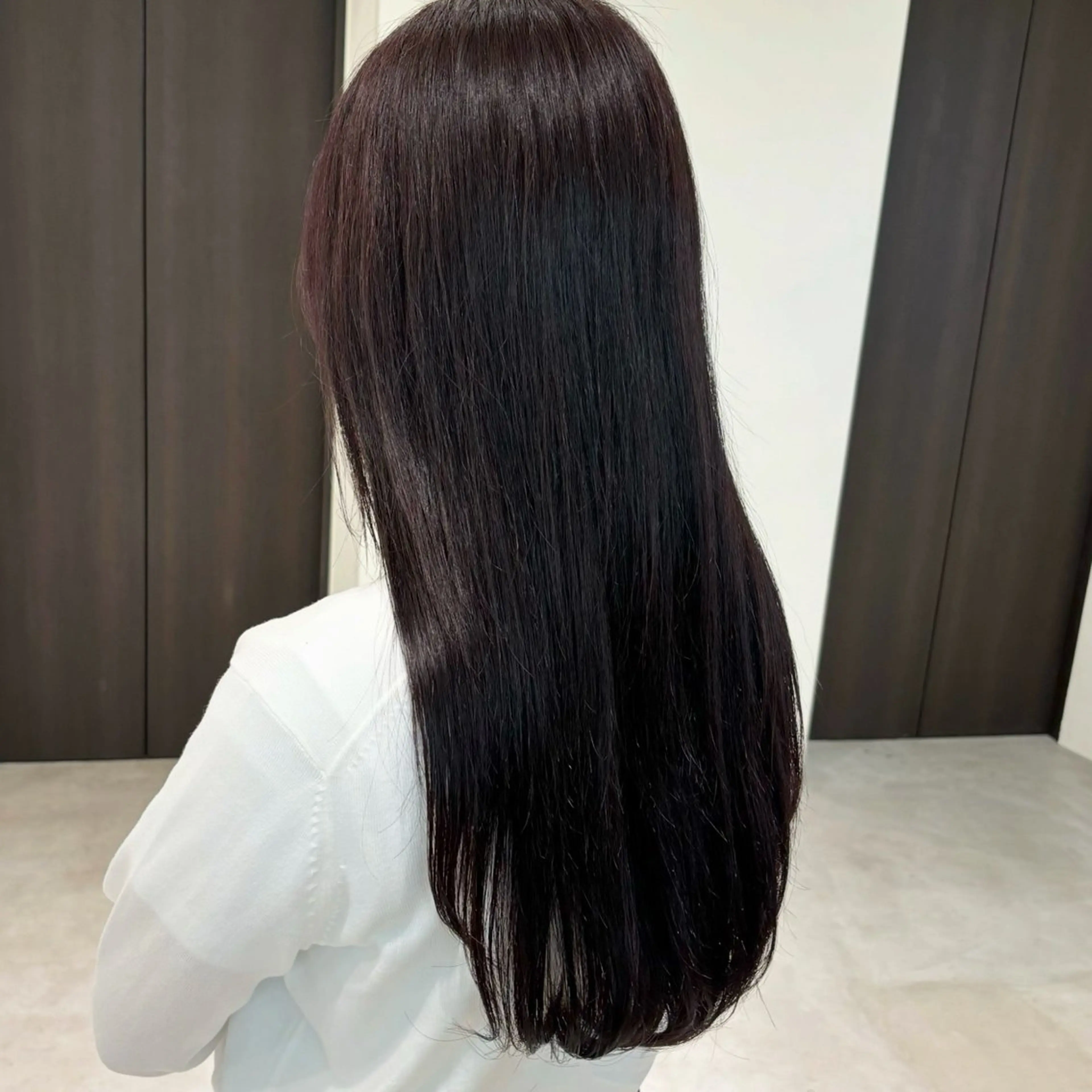 セミロング カット トリートメント 結べるレイヤーカット /カラー/あさかのヘアスタイル
