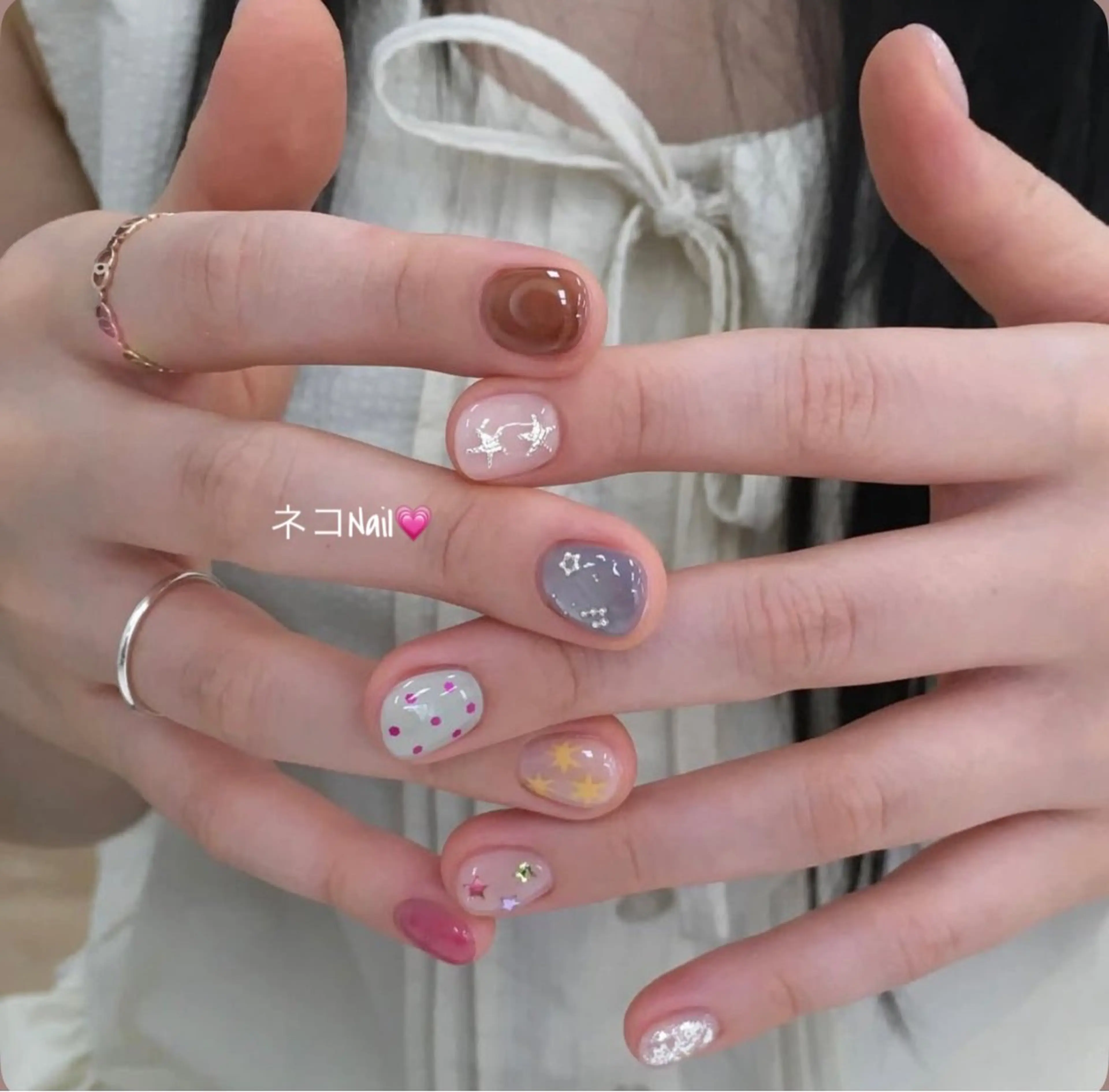 ネイル ジェルネイル ワンカラーネイル ハンドネイル ネコ Nailのネイルデザイン