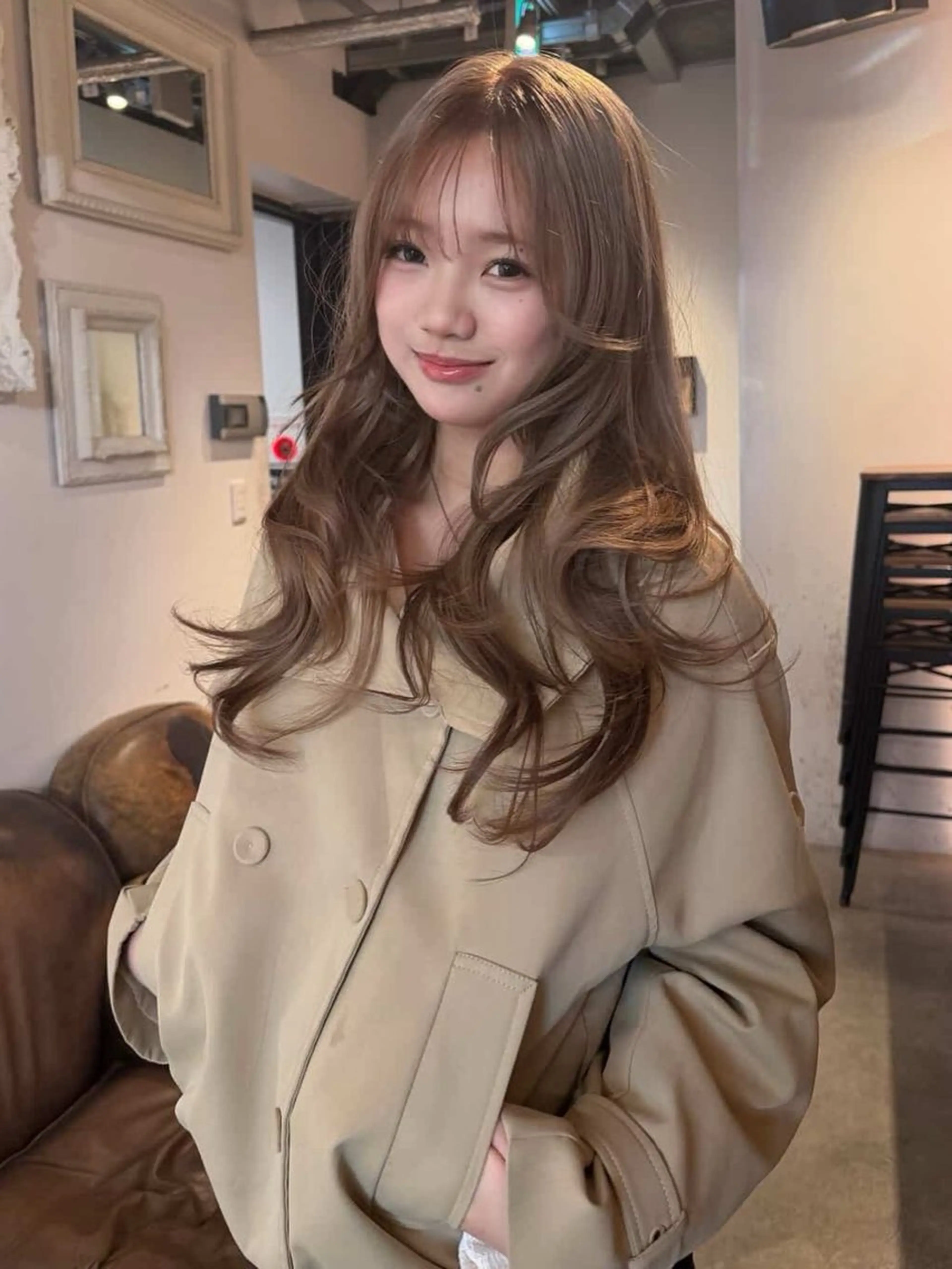 ロング カット ヘアカラー 奈良 伶華のヘアスタイル