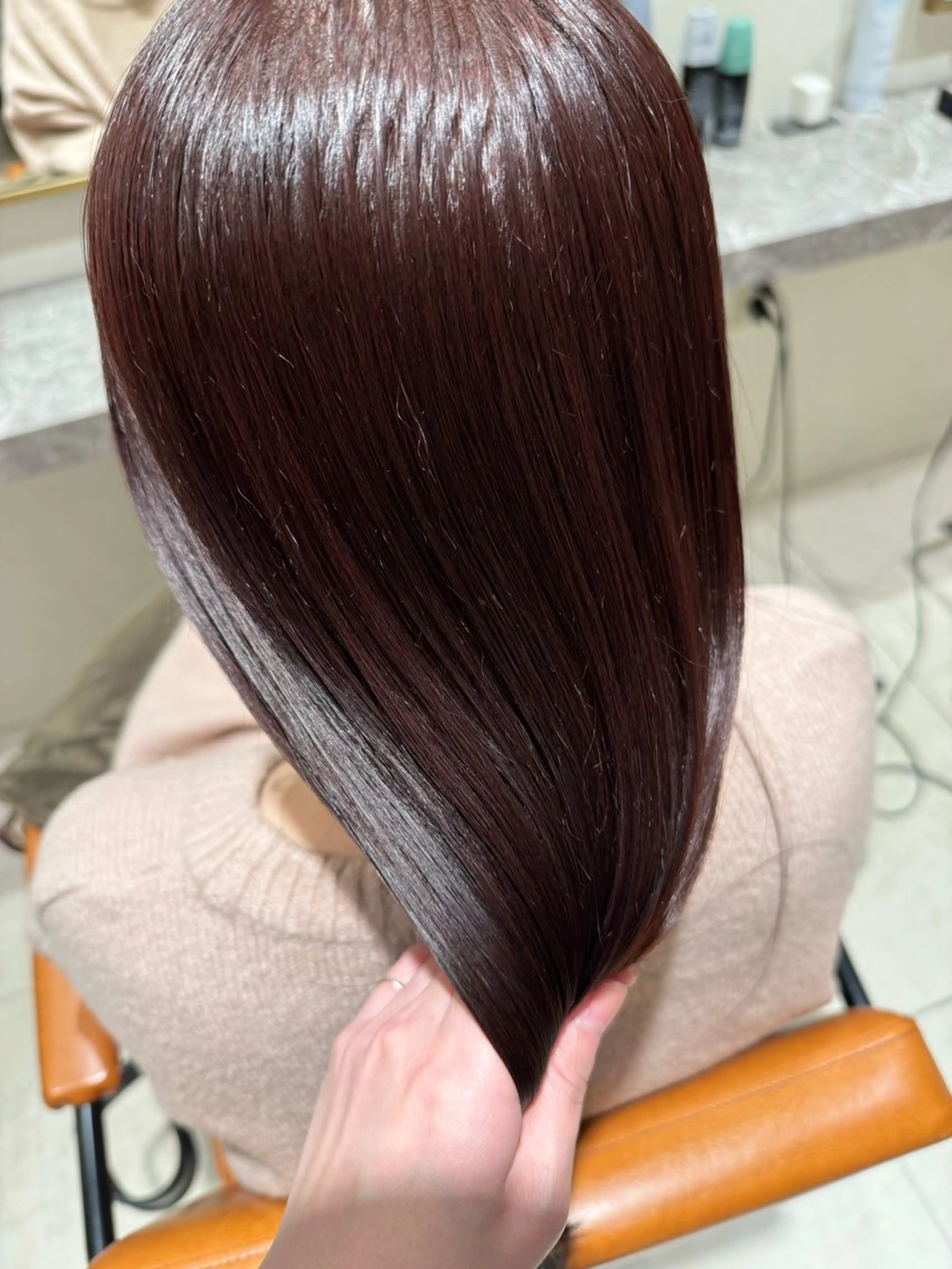 ロング カラー カット ヘアカラー トリートメント 暖色/ベージュ/ メンズ/鈴木彩のヘアスタイル