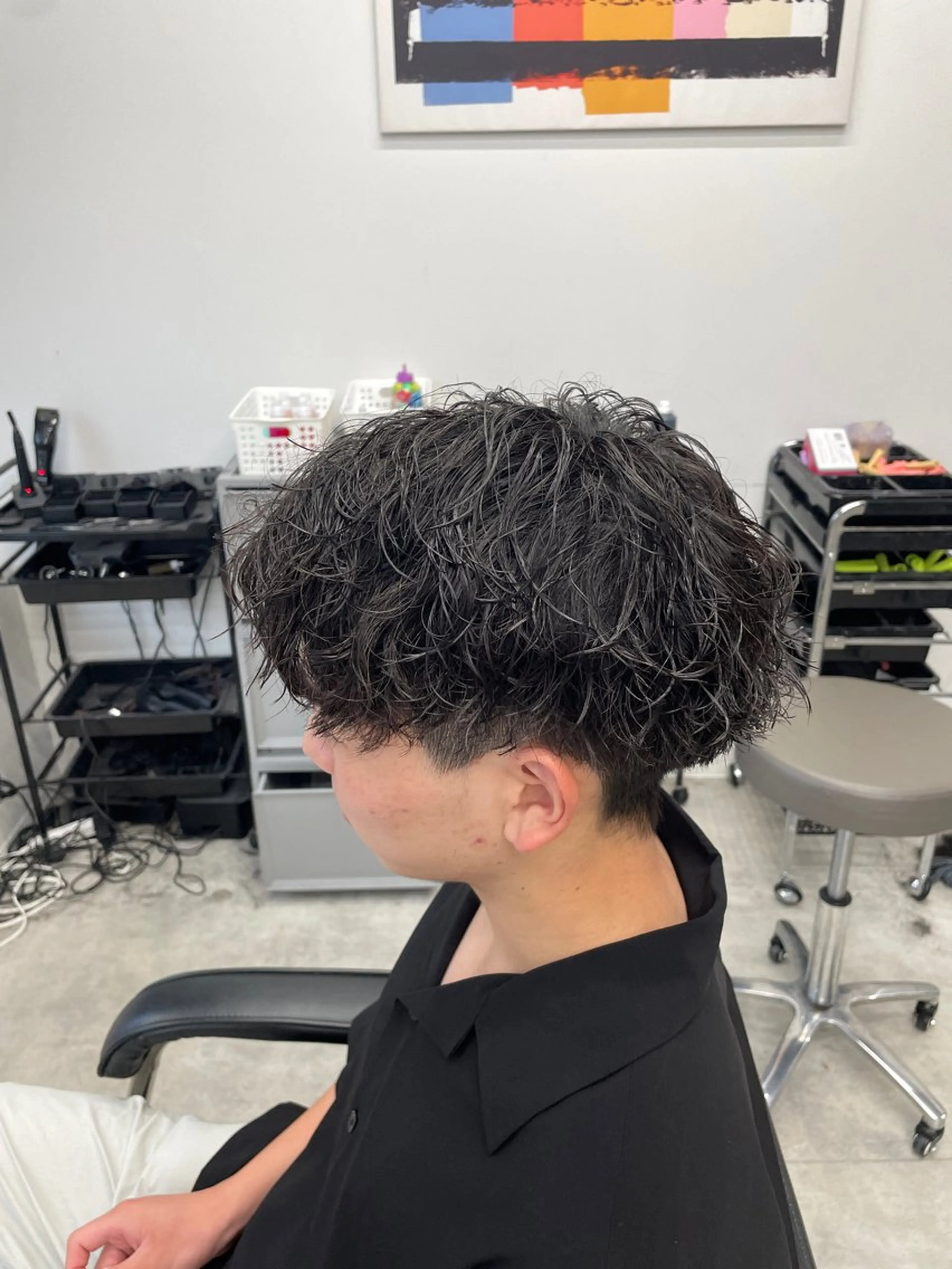 ショート パーマ メンズ カット パーマ メンズパーマ/新潟/ 万代／田崎亮🌟のヘアスタイル