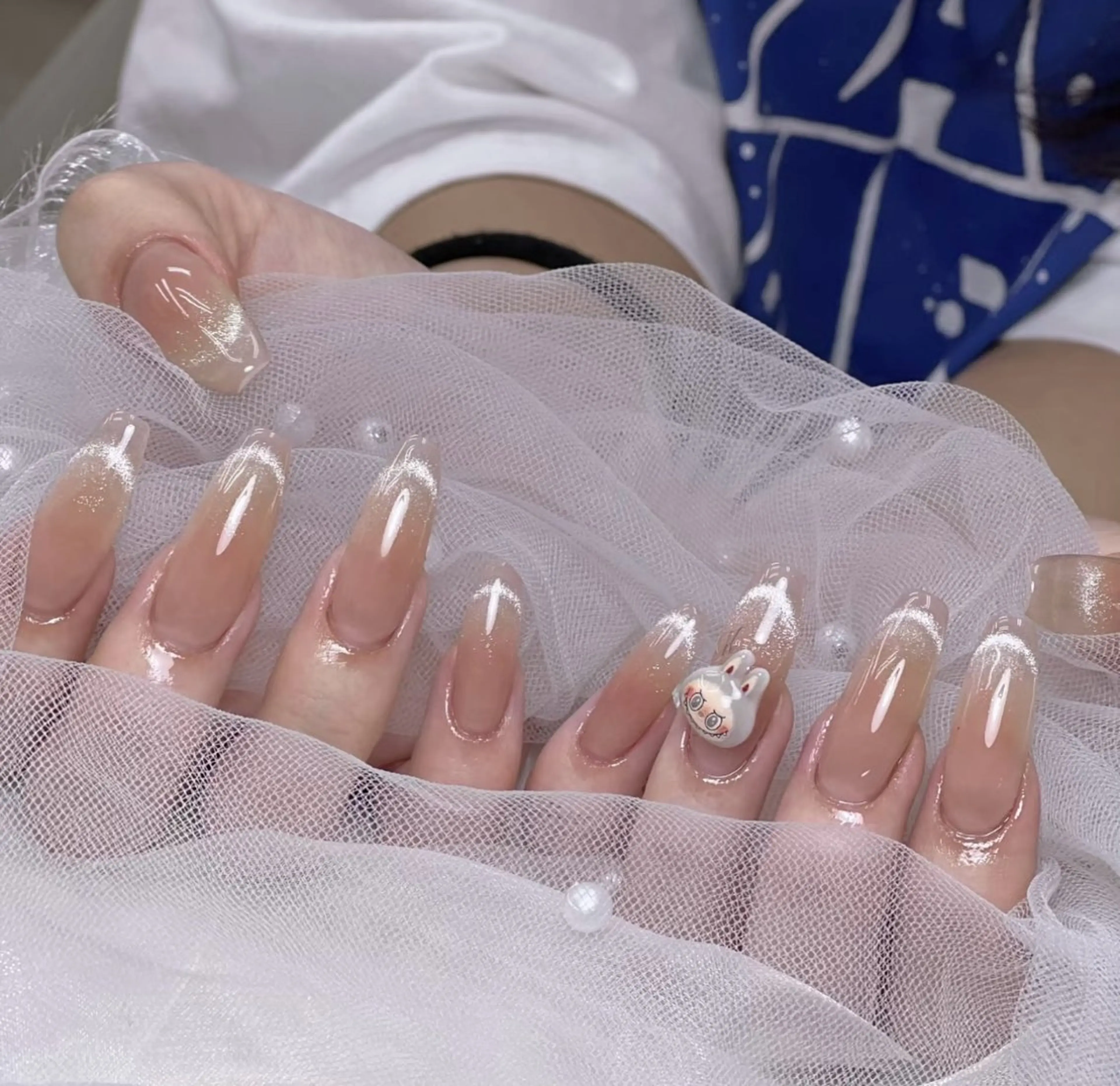 ネイル オーロラネイル べっ甲ネイル ブルー チークネイル フットネイル ハンドネイル ハンドケア For you. Nail Salonのネイルデザイン