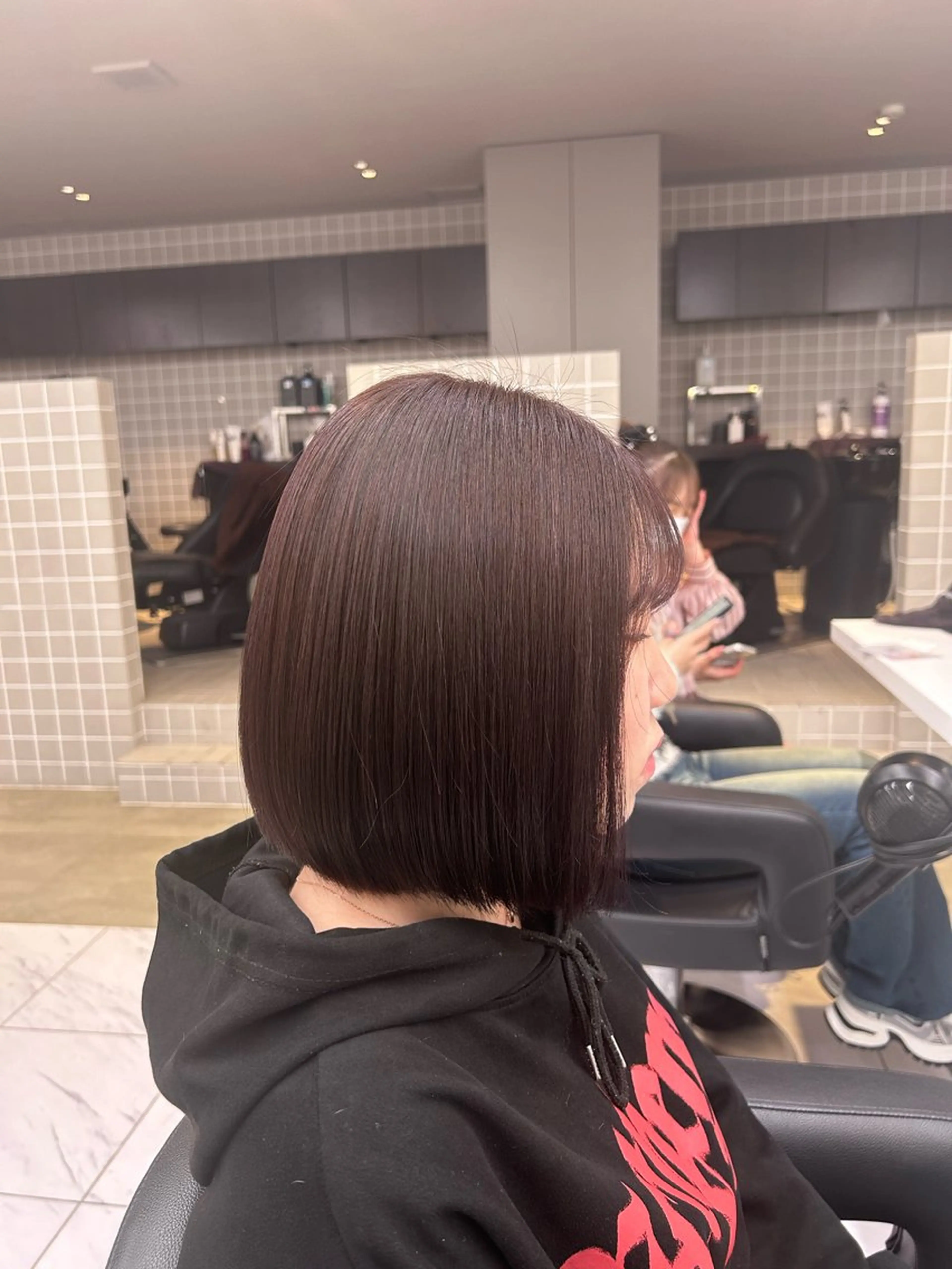 ロング カラー パーマ ヘアアレンジ メンズ キッズ ブリーチなしカラー/ ブラウン/レイヤーのヘアスタイル