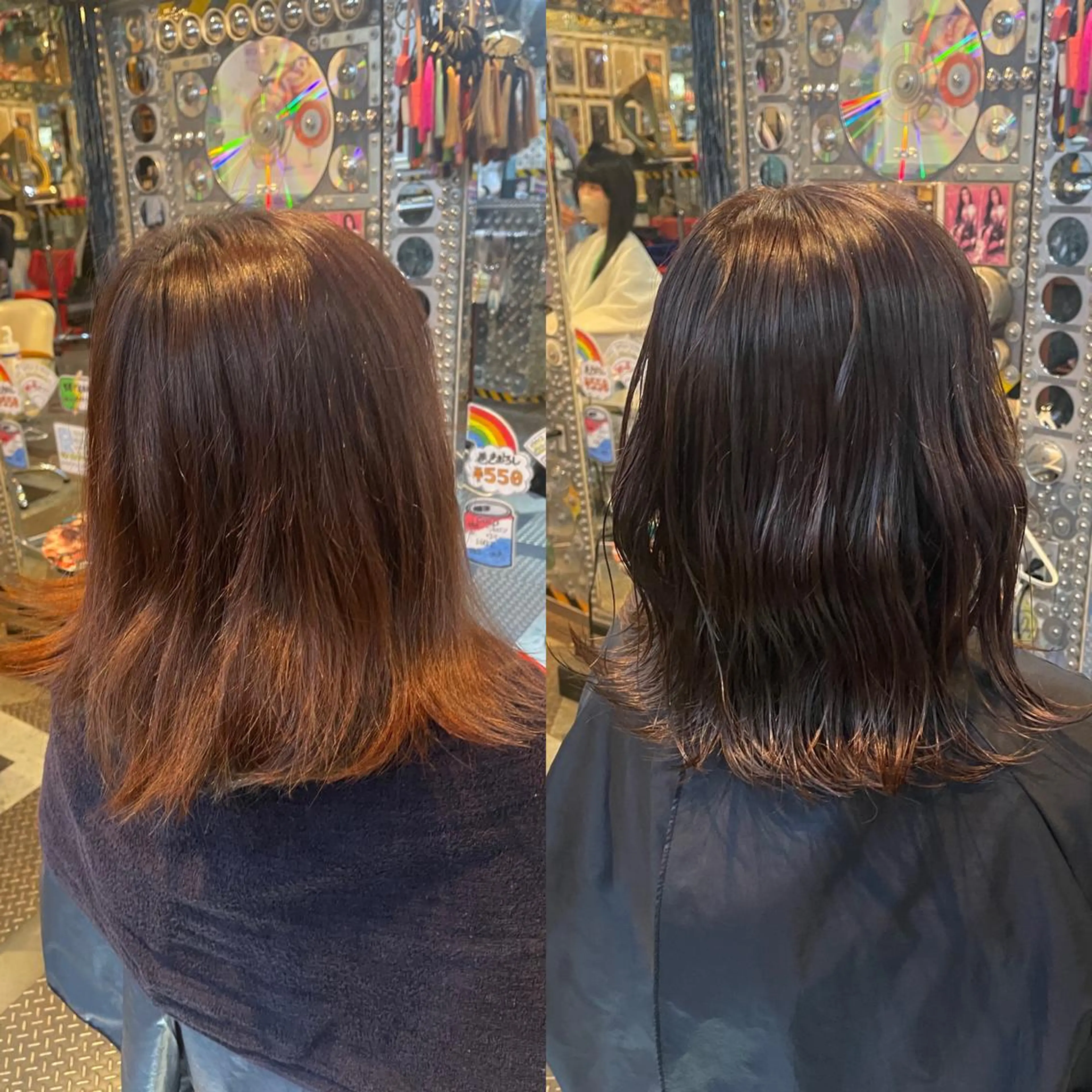 ミディアム カラー ヘアアレンジ トリートメント 🌈派手髪エクステ ブレイズ🌈ひろとのヘアスタイル