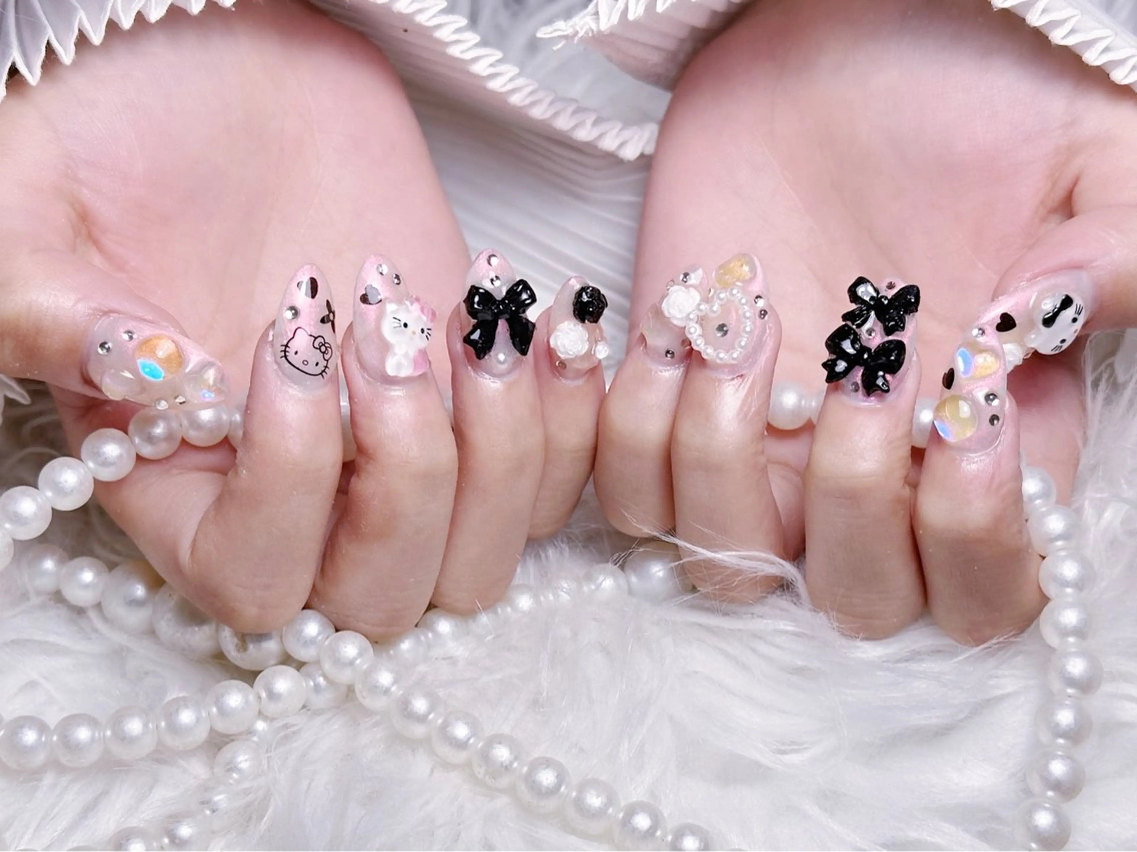 ネイル ハンドネイル ☁️Minmin Tsuki💙🩵のネイルデザイン