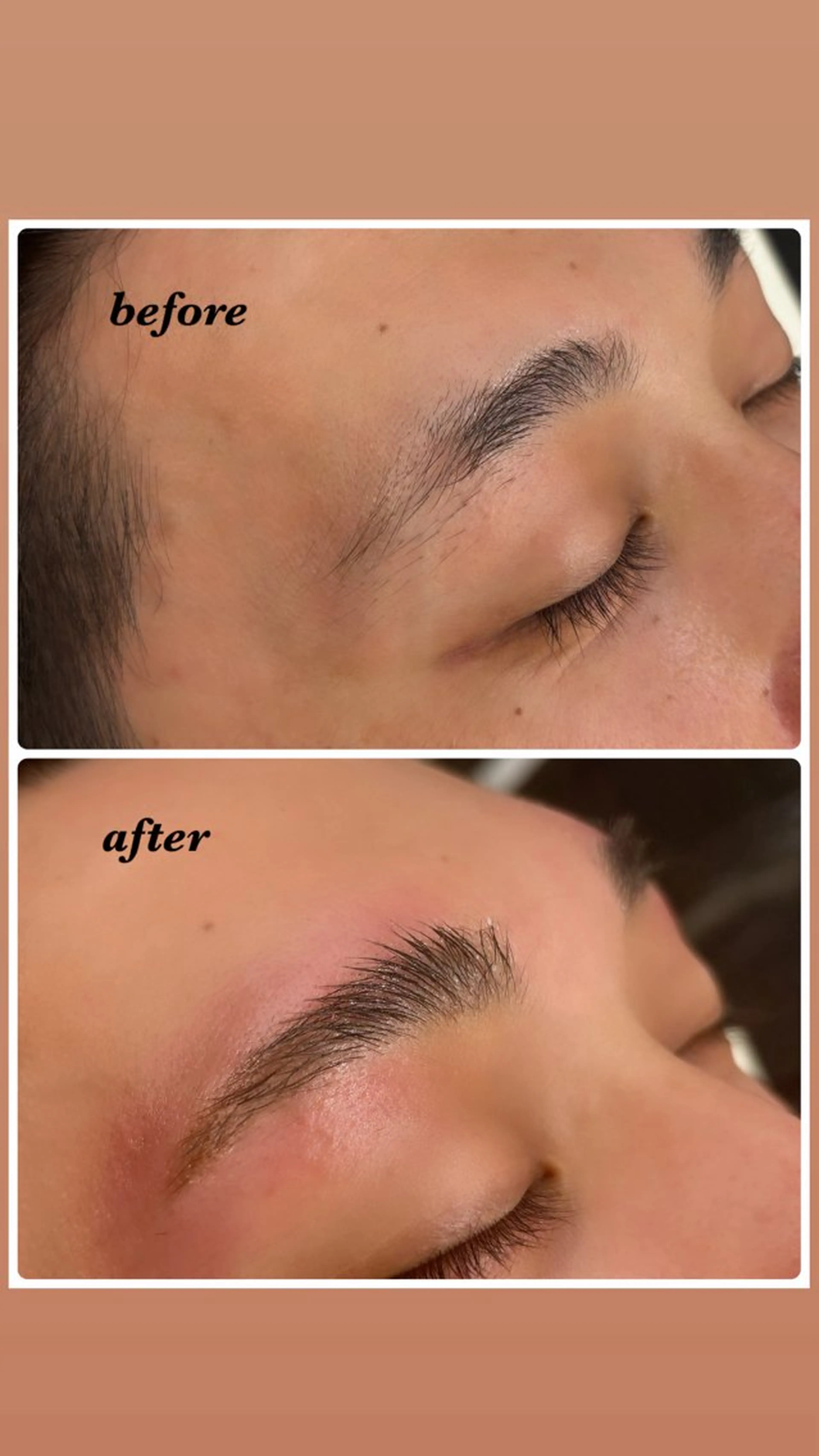 メンズ アイブロウ 眉毛ワックス脱毛 ハーブピーリング専門 毛穴洗浄❤️眉waxのエステ・リラクイメージ