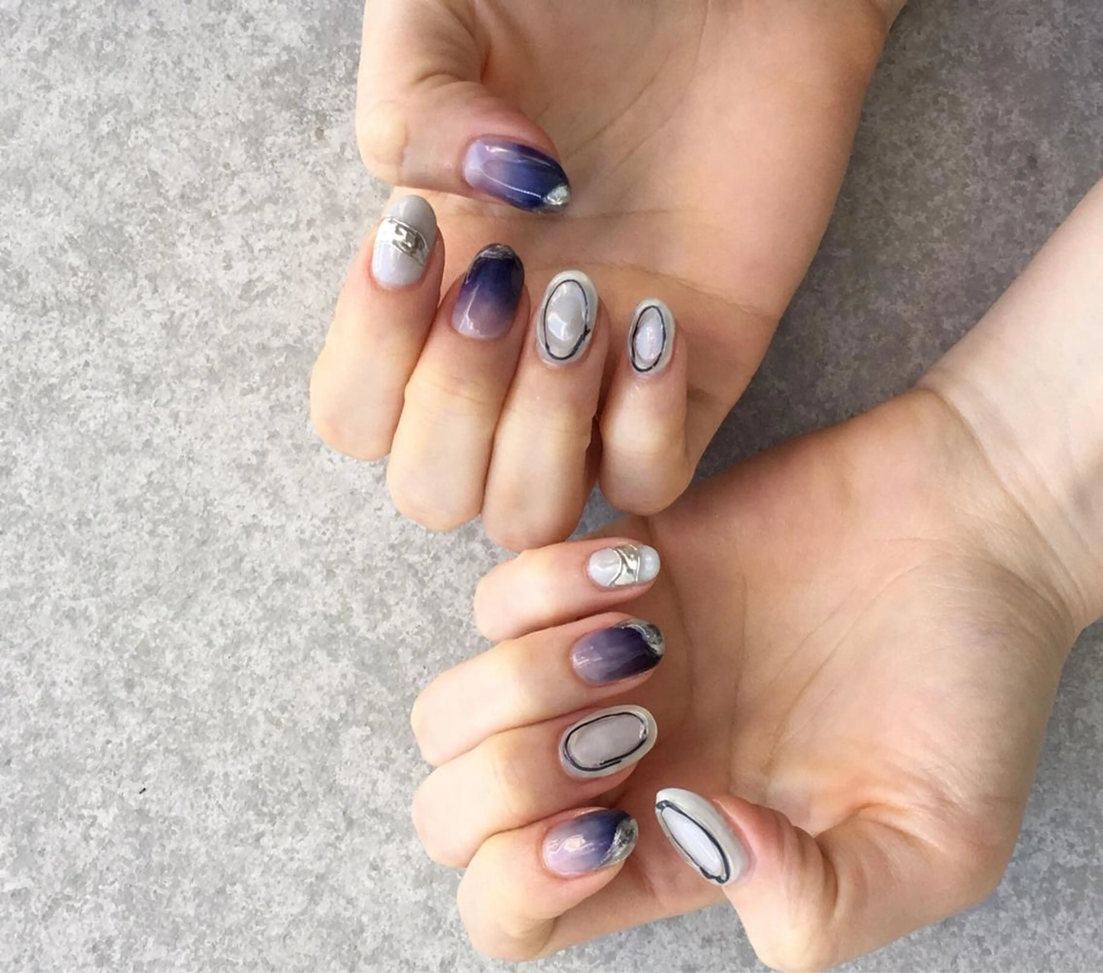 ネイル アートネイル 長さ出し ジェルネイル マットネイル ミラーネイル ハンドネイル nail salon Soeurのネイルデザイン