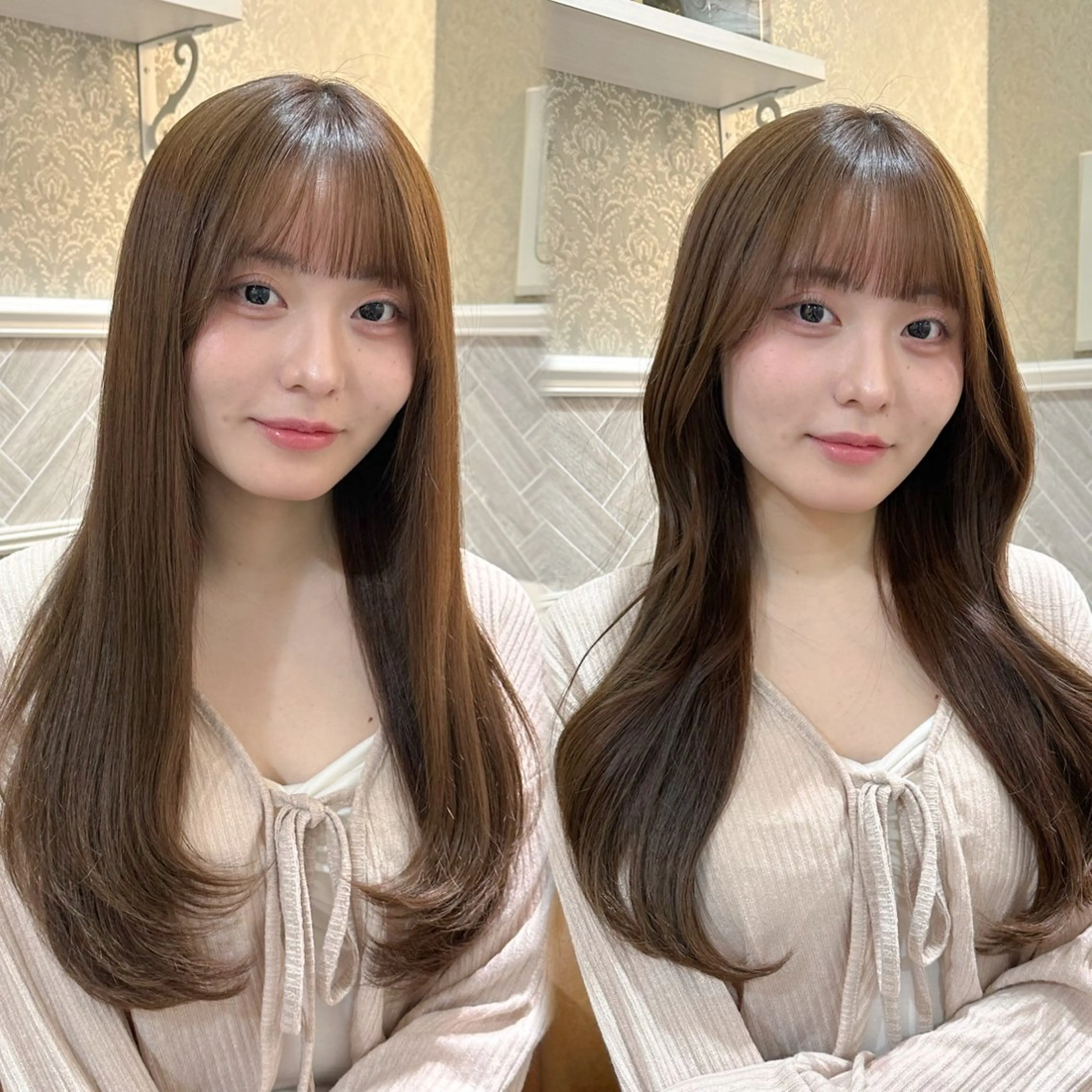 ロング カット ヘアカラー レイヤー/顔周り /ボブ/銀座/サラのヘアスタイル