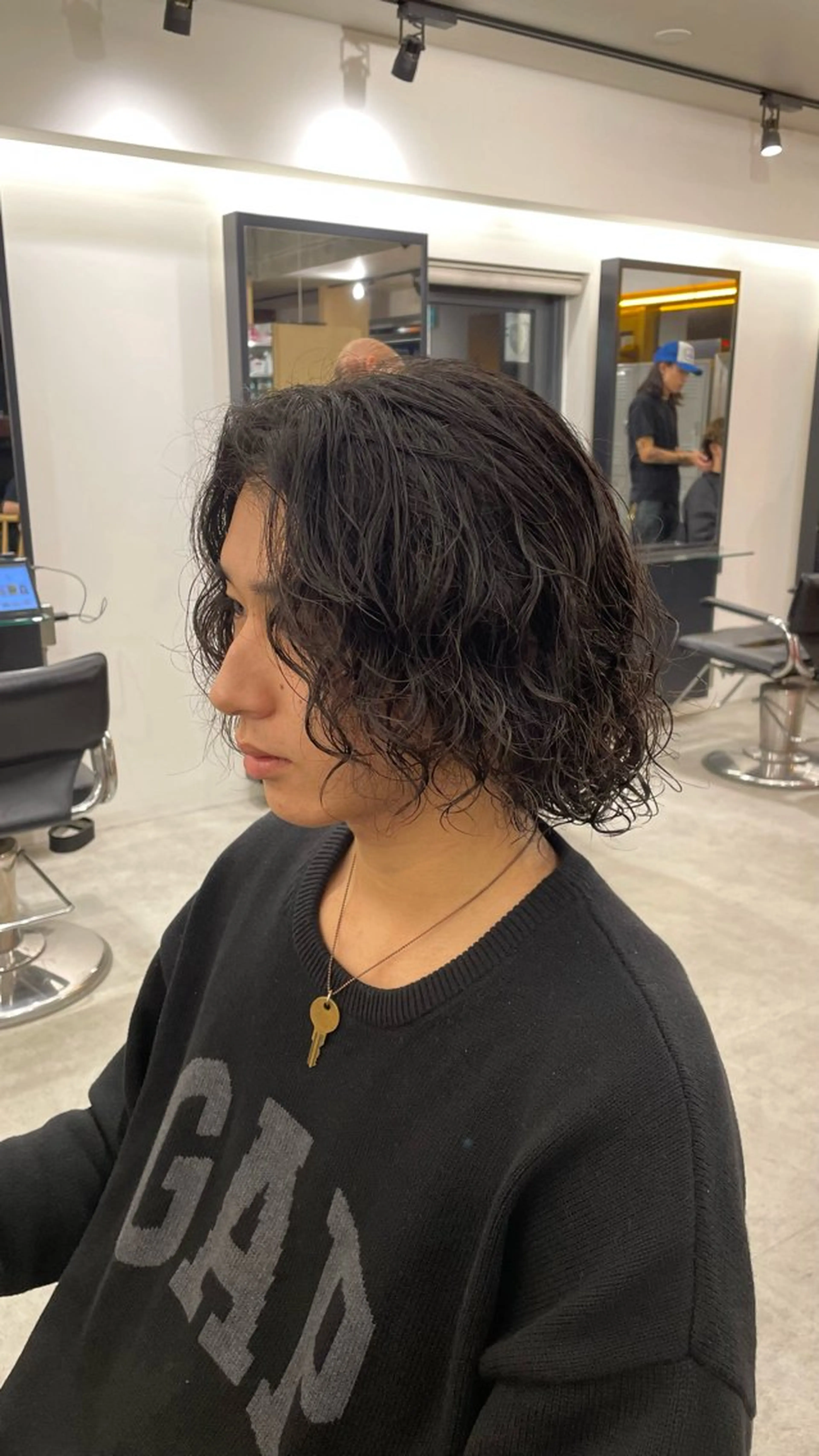 ミディアム パーマ fifth 阿部楓のヘアスタイル