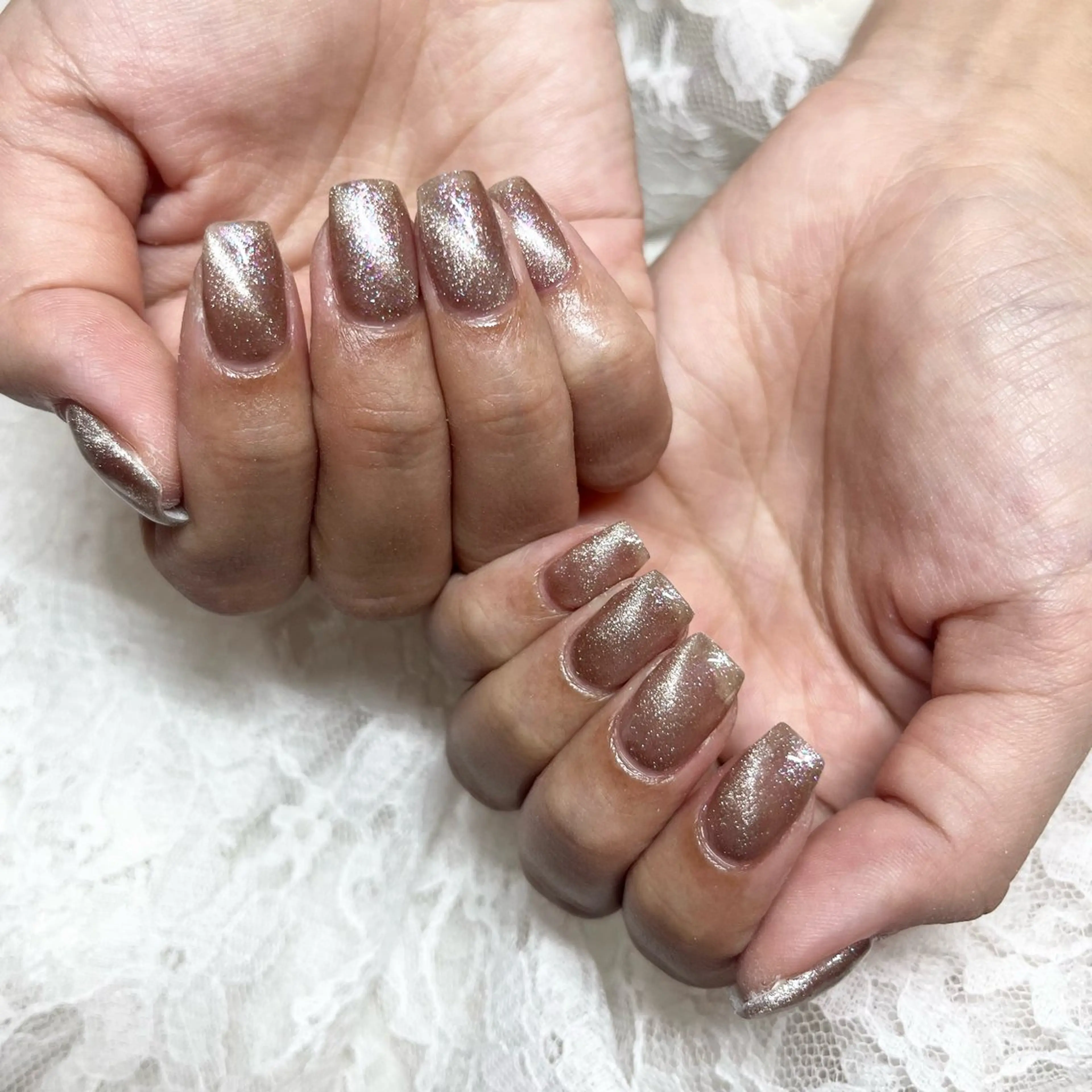 ネイル マグネットネイル マグネットワンカラー ワンカラーネイル ハンドネイル Nail Salon Elpis所属・Nail Salon Elpisのネイルデザイン