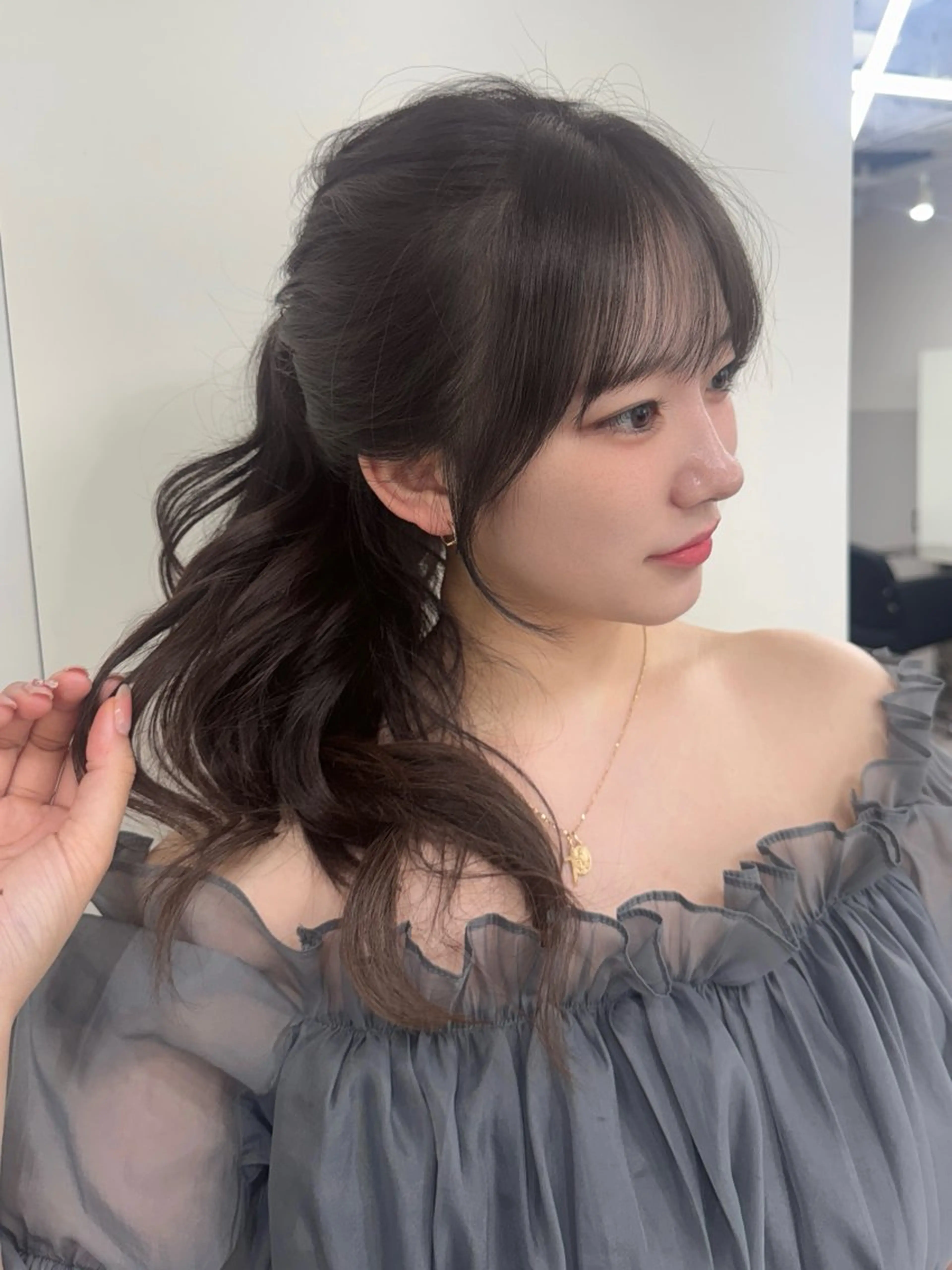 セミロング カラー 🎀レイヤー×透明感 ×髪質改善🎀米田のヘアスタイル