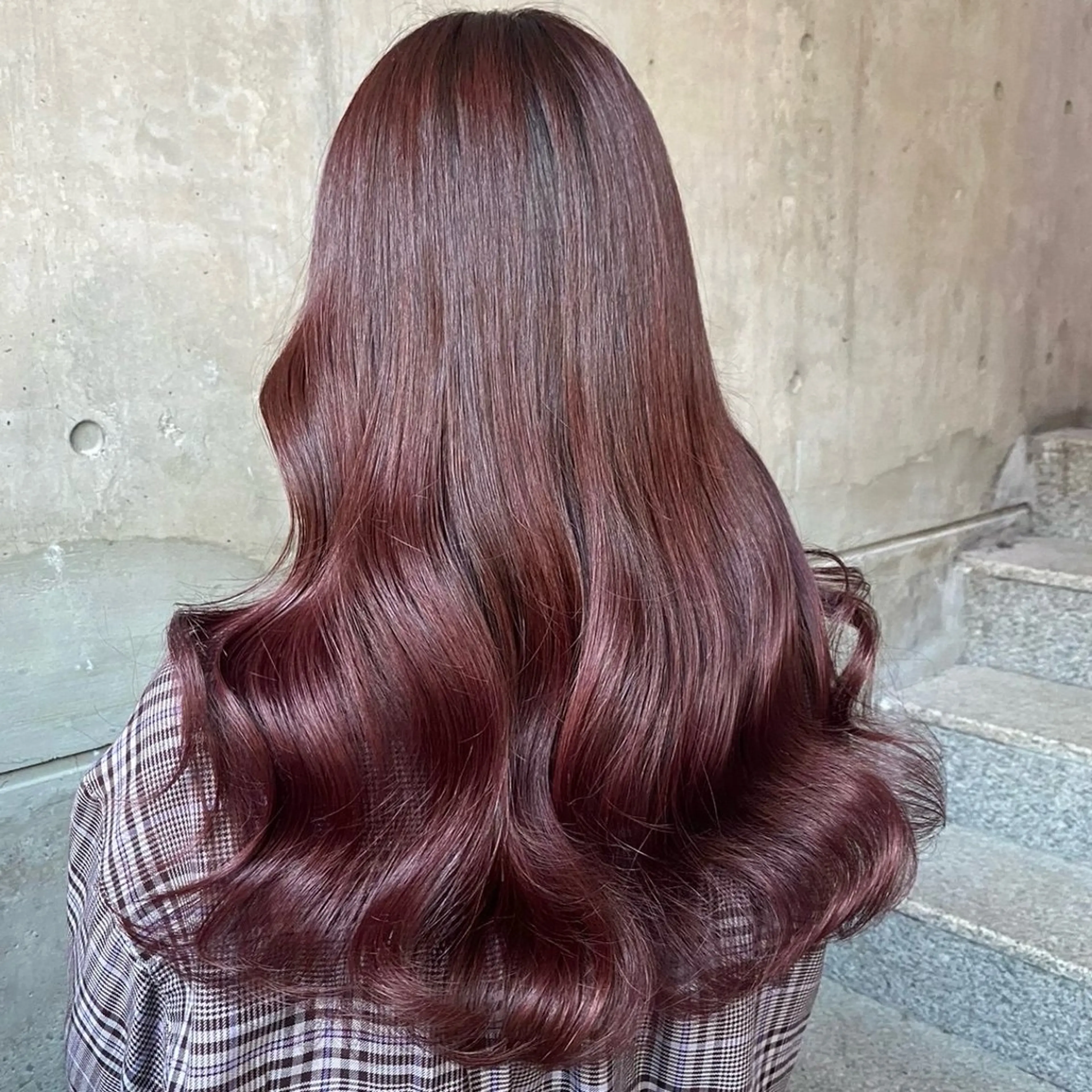 セミロング カラー 大人っぽ♡上品な暖色 ♡ブリーチなし♡のヘアスタイル