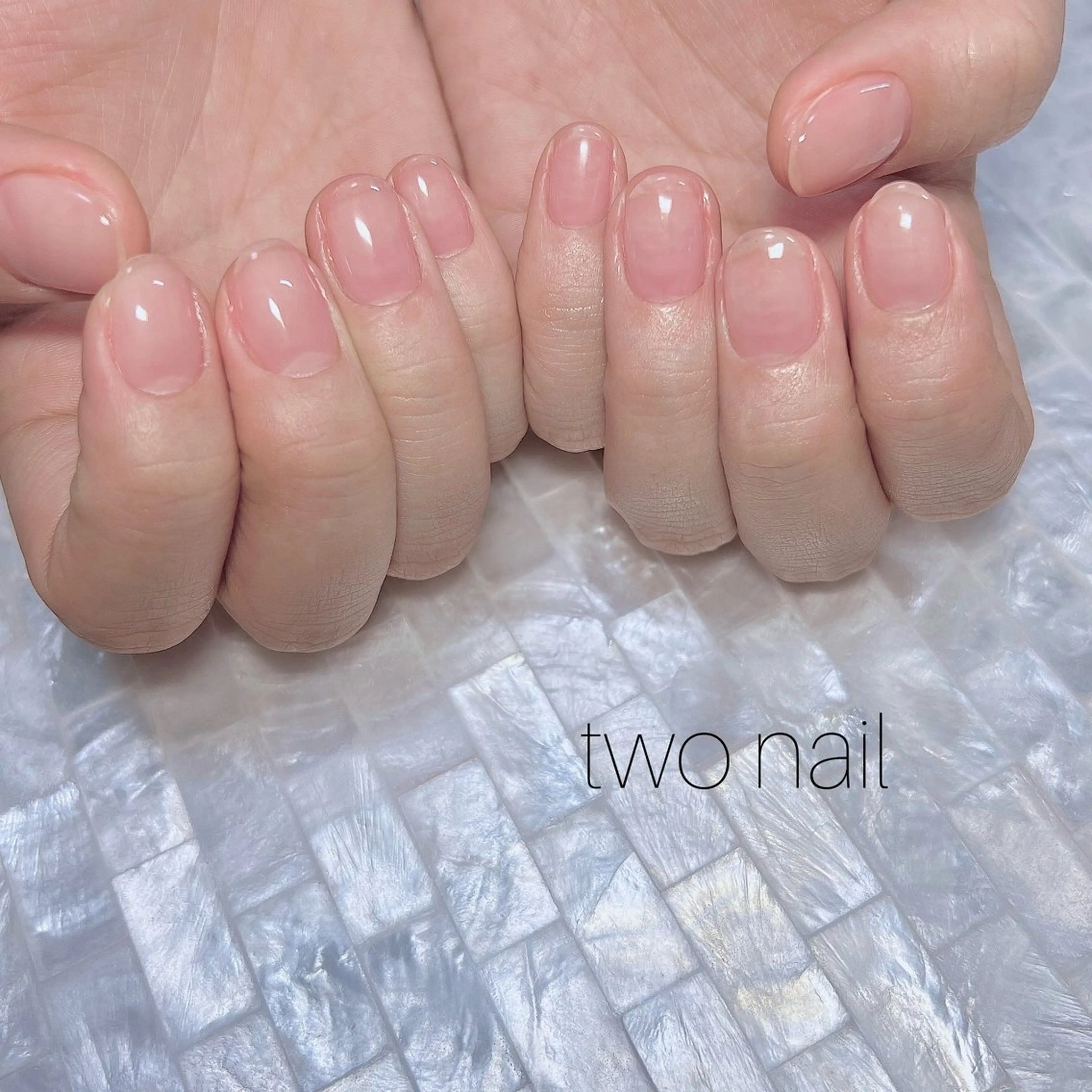 ネイル ネイルチップ ホワイト ハンドネイル two nailのネイルデザイン