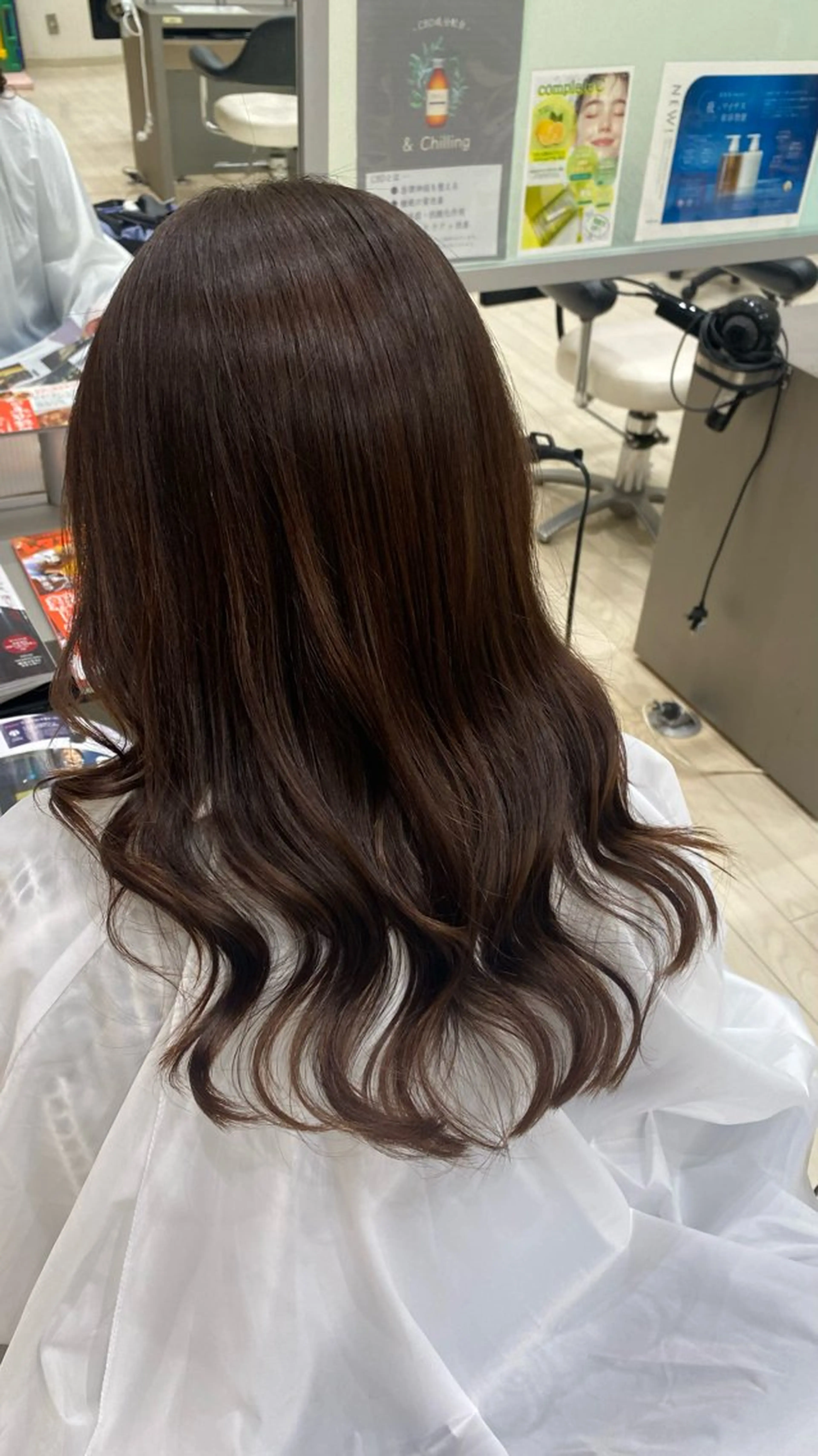 セミロング カラー トリートメント ヘアカラー トリートメント 藤原 優心のヘアスタイル