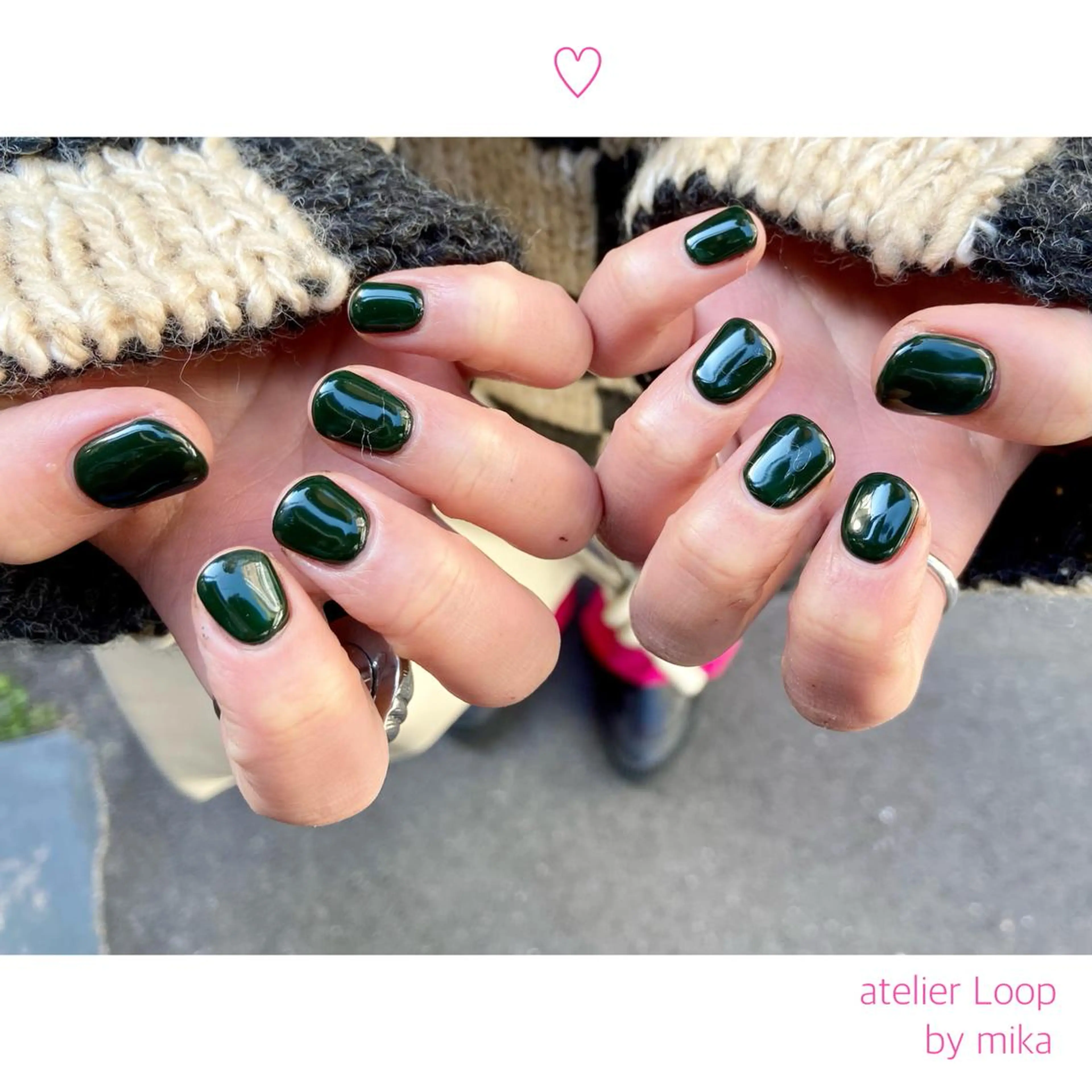 ネイル ワンカラーネイル ハンドネイル atelier Loop♪MIKAのネイルデザイン