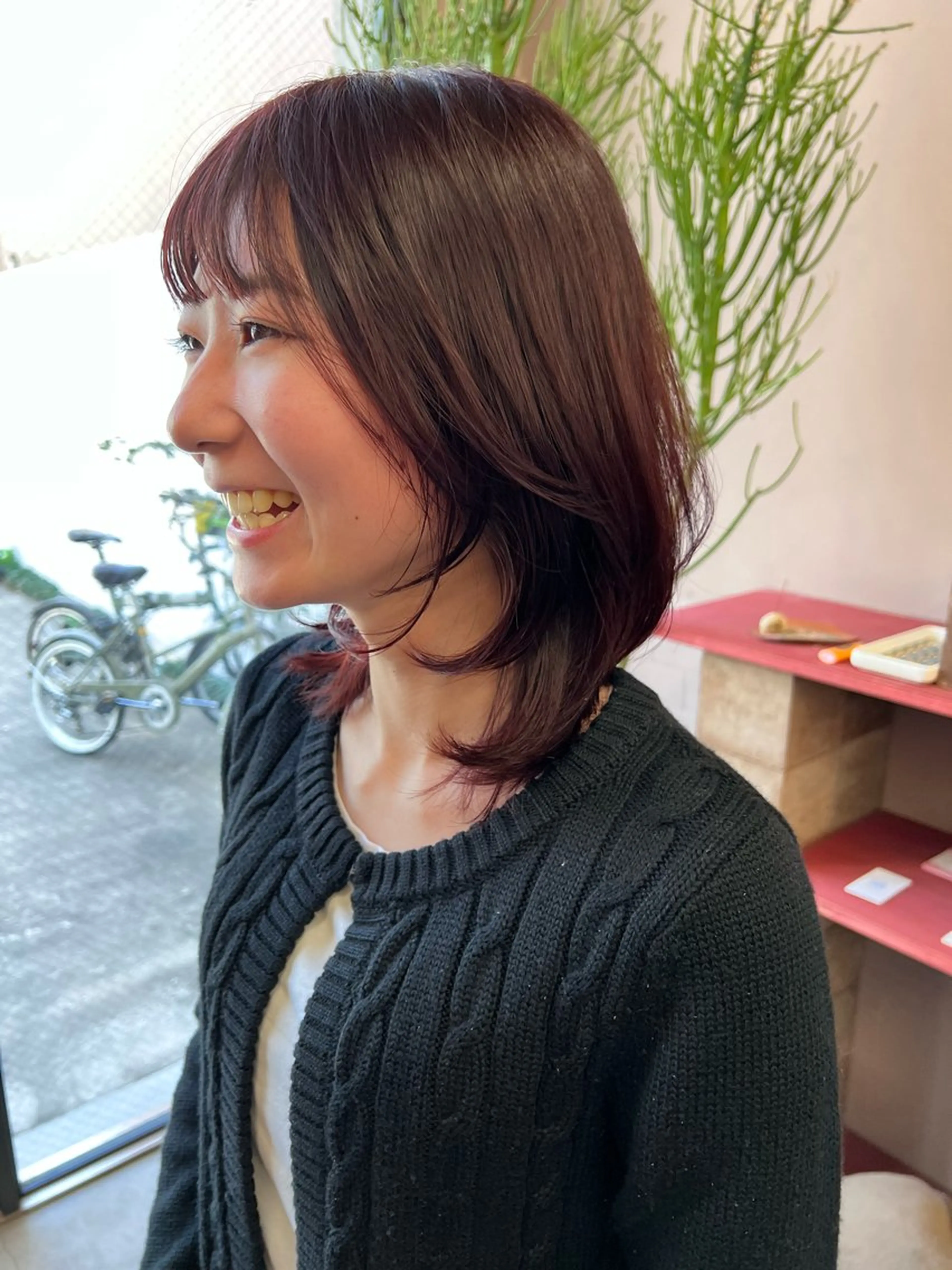 ミディアム カラー カット ヘアカラー 小笠原悠斗 /レイヤー、似合わせのヘアスタイル