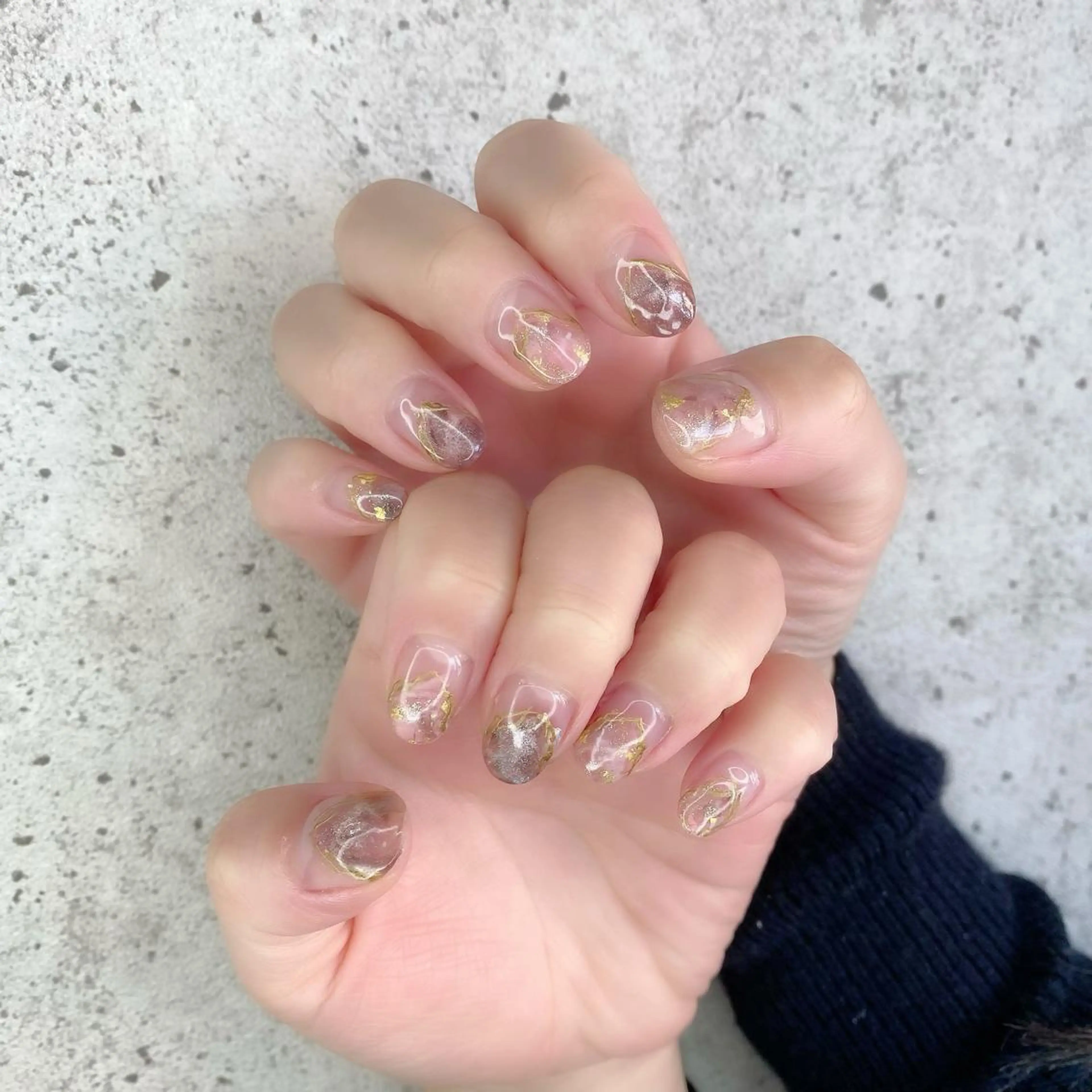 ミディアム カラー パーマ ヘアアレンジ メンズ キッズ ネイル マツエク・マツパ アイブロウ 大理石ネイル(マーブル) ニュアンスネイル ニュアンスパーマ ハンドネイル Salon Ｋのネイルデザイン