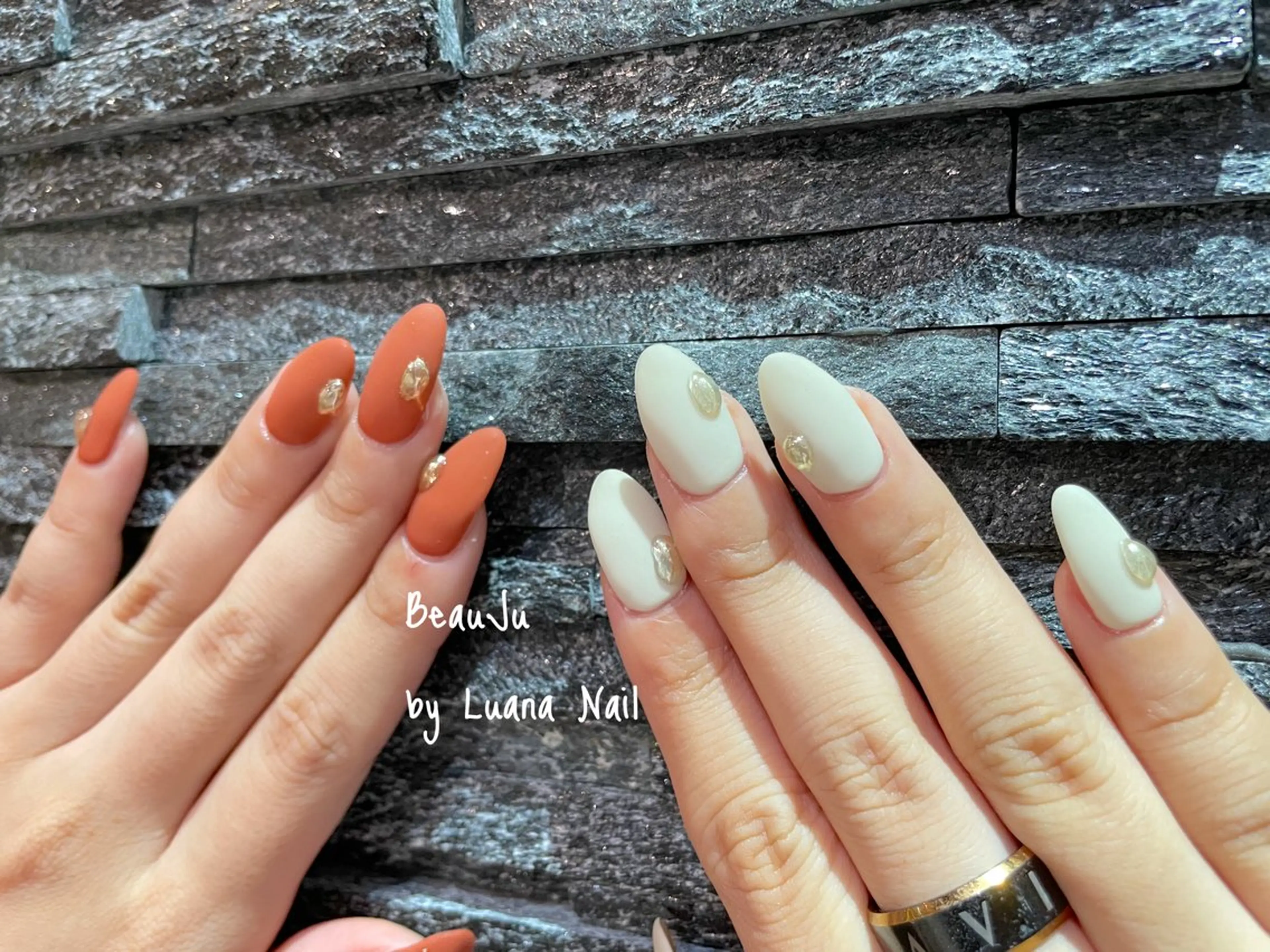 ネイル マットネイル ミラーネイル ハンドネイル BeauJu by Luana Nailのネイルデザイン