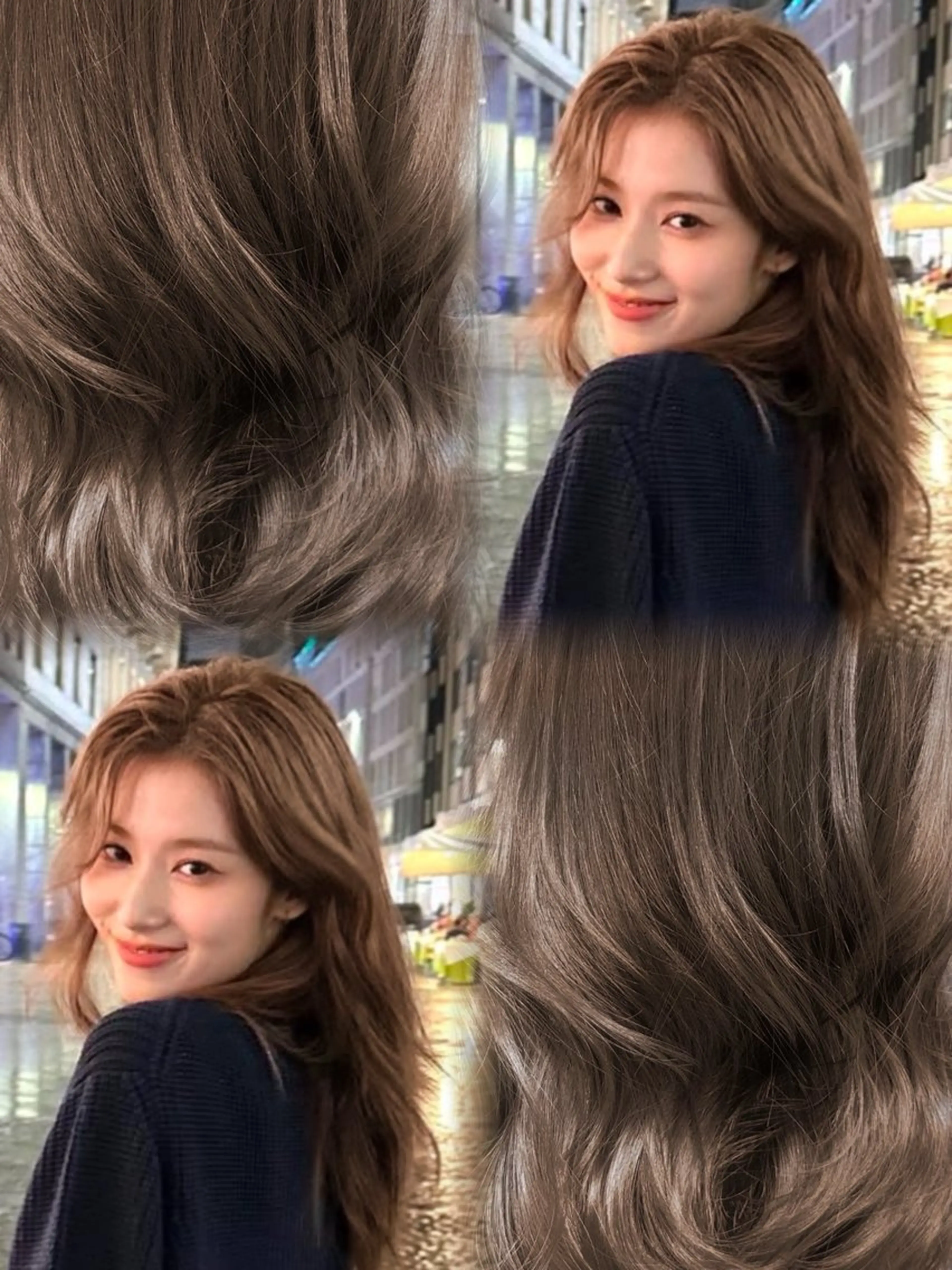 セミロング カラー カット ヘアカラー トリートメント ヘアセット 新宿/韓国レイヤー 髪質改善カラー/角所のヘアスタイル