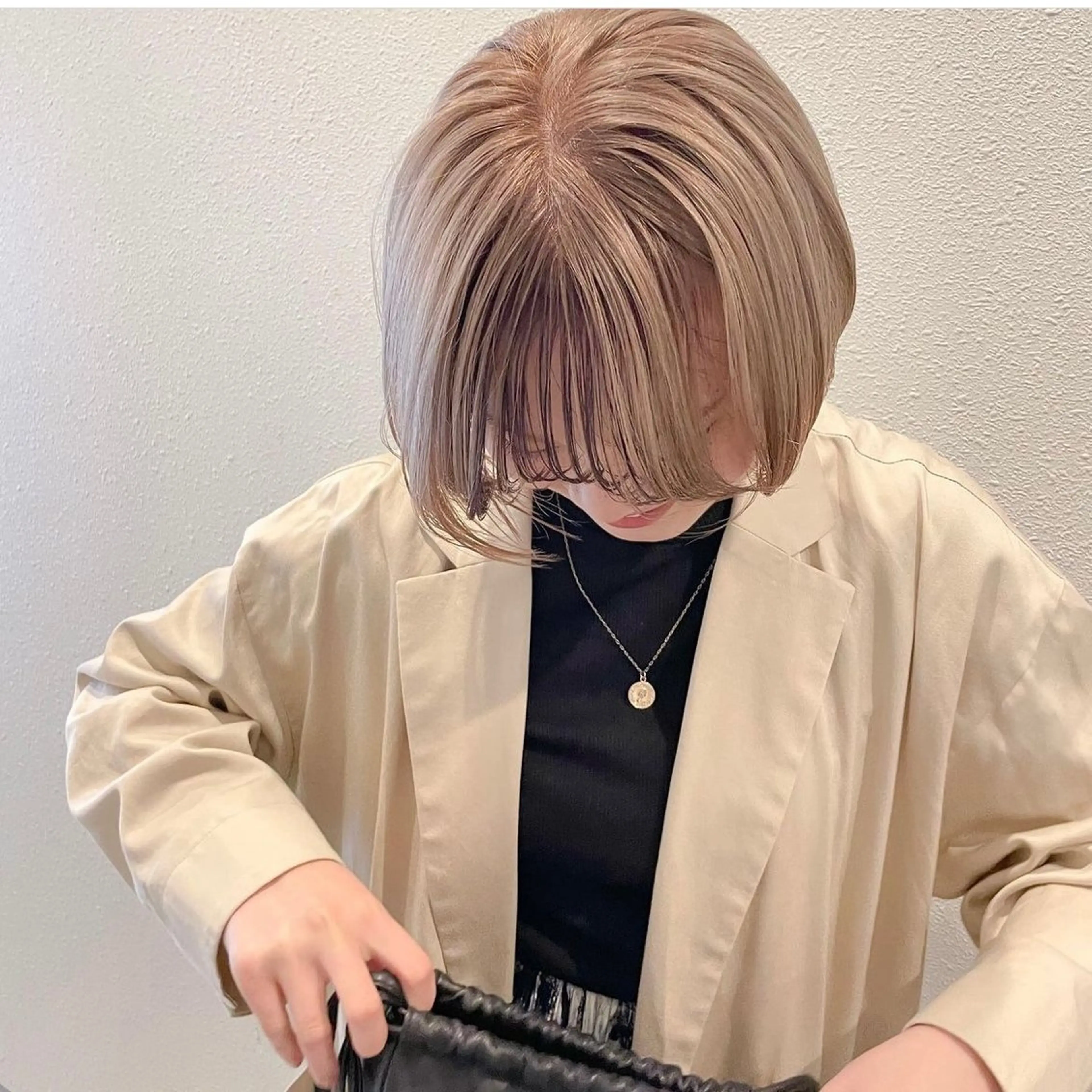 カラー バレイヤージュ ベージュカラー ブリーチ ブロンド デザインカラー レイヤー/ブリーチ ♥️【木坂 桃歌】のヘアスタイル