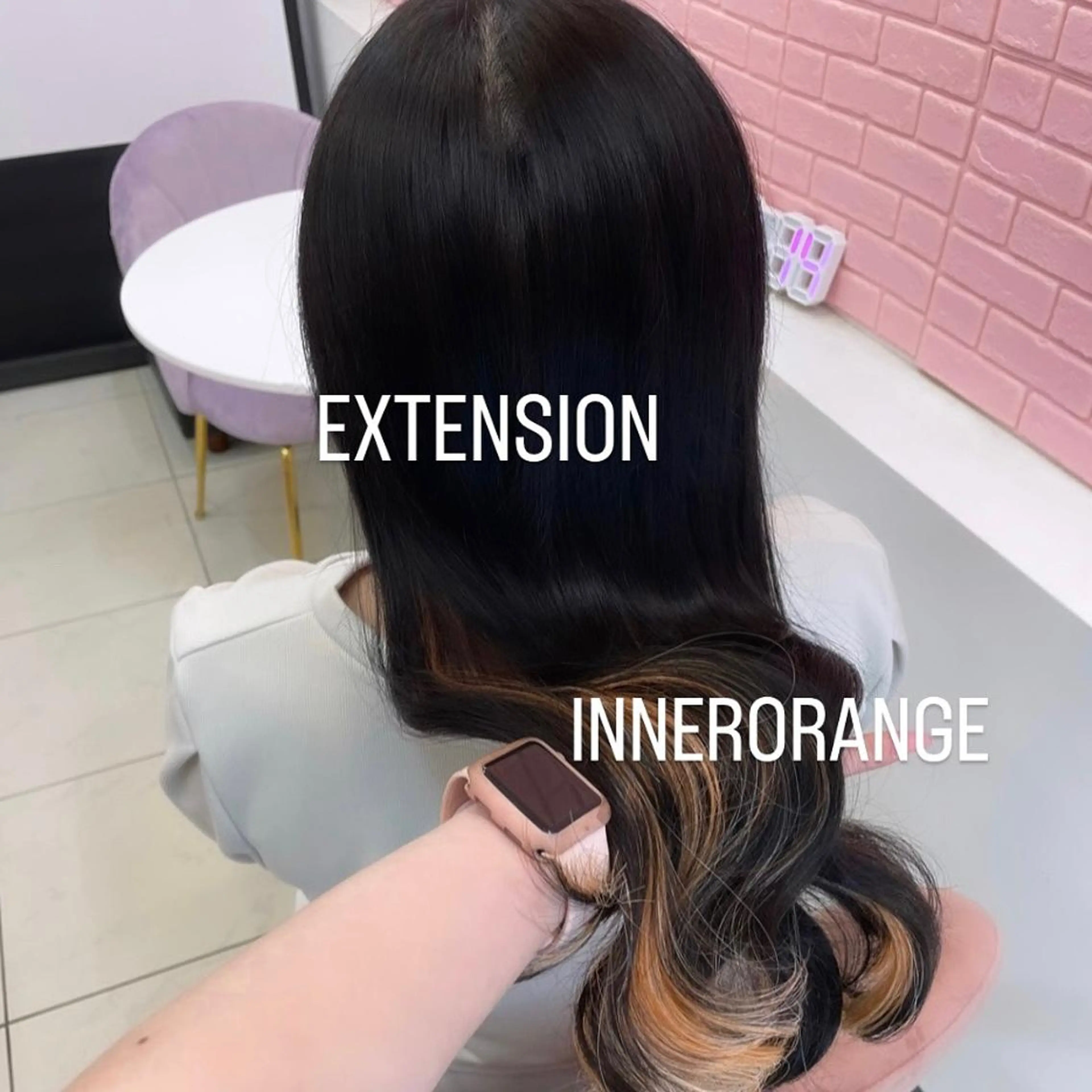 ロング カラー ヘアカラー エクステ エクステ🩵ブリーチ 韓国ヘア🩵KAEのヘアスタイル