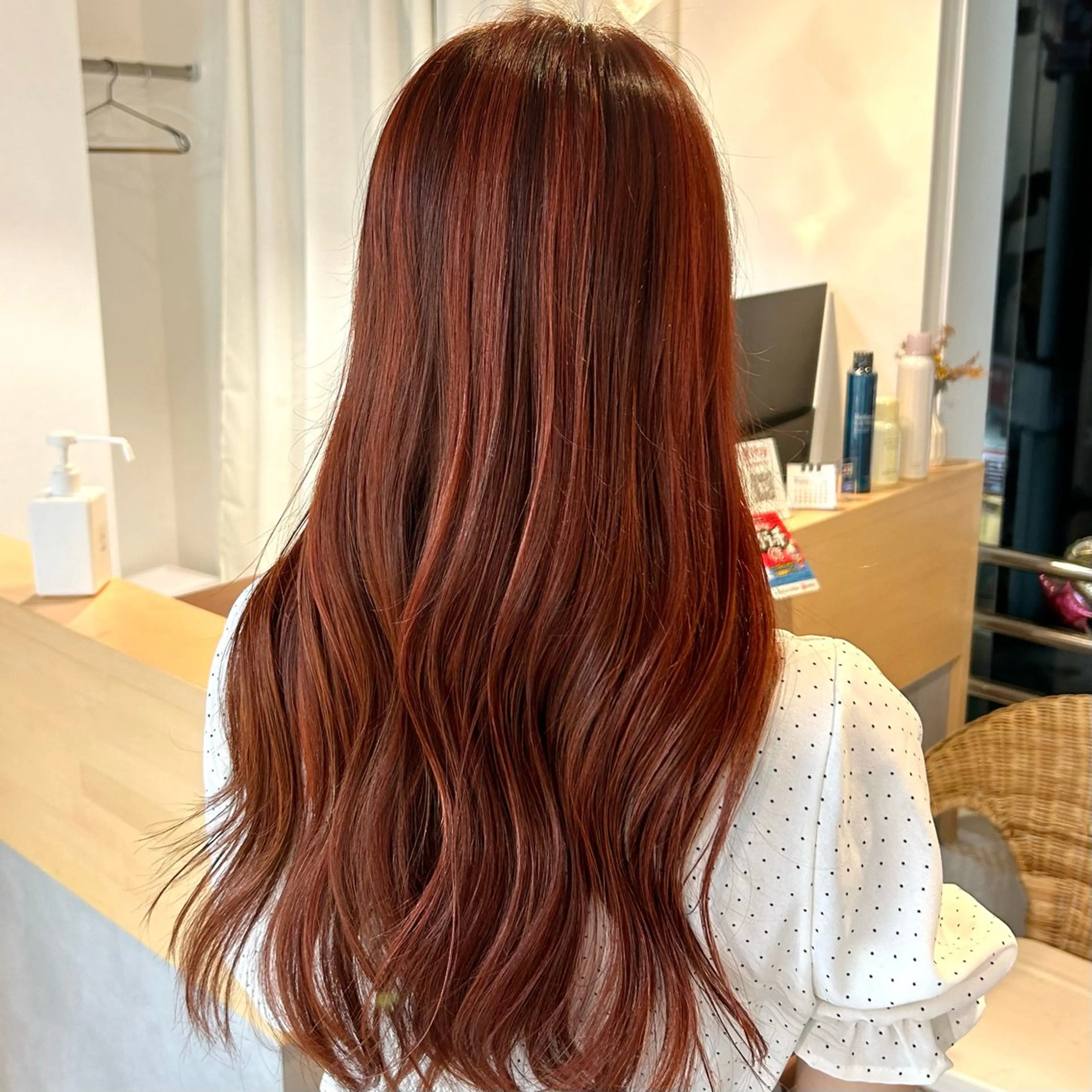 ロング カラー カット ヘアカラー トリートメント 艶カラー/レイヤー/ ハイトーン/まなみのヘアスタイル