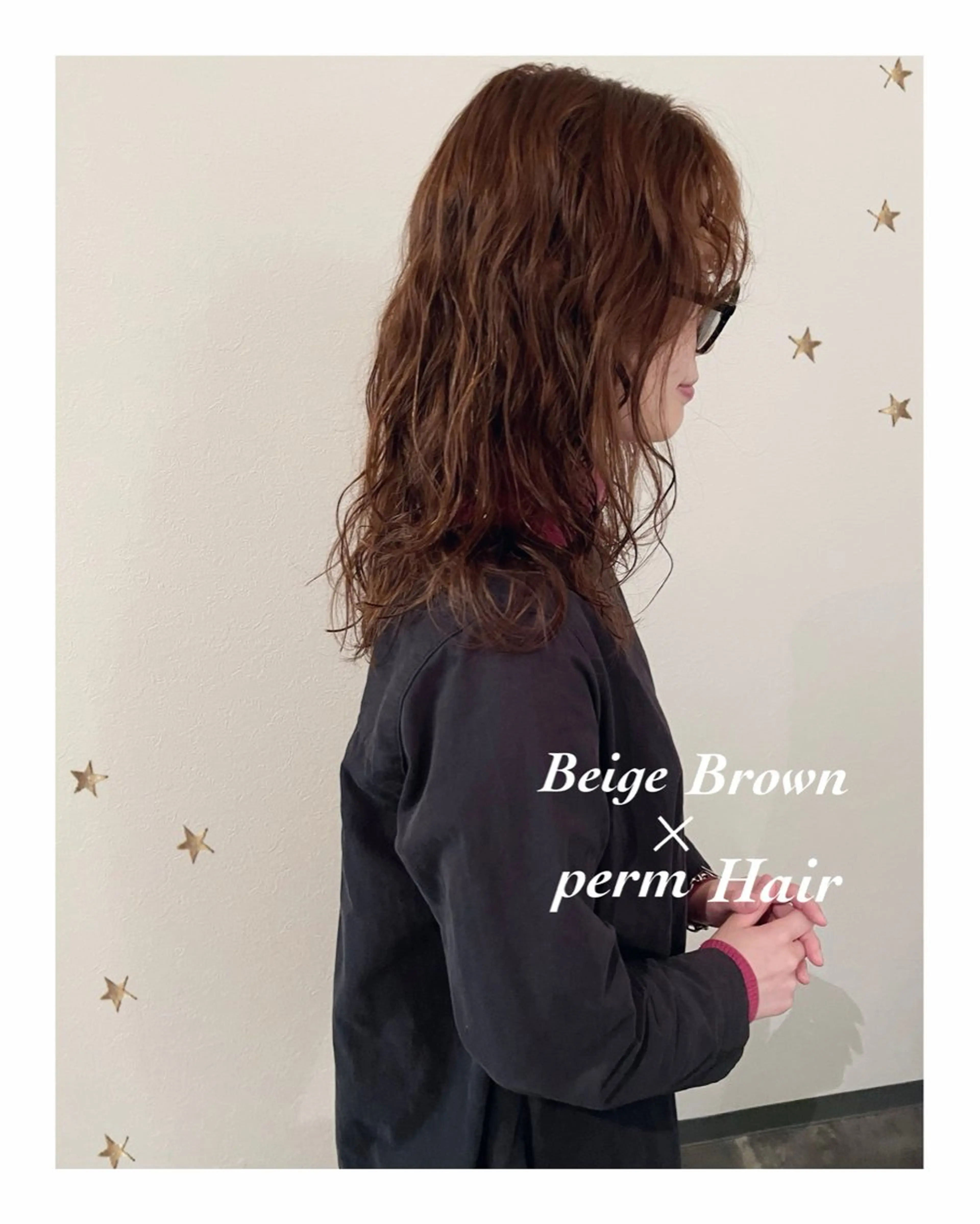 セミロング カラー パーマ カット ヘアカラー パーマ 市川 千夏のヘアスタイル