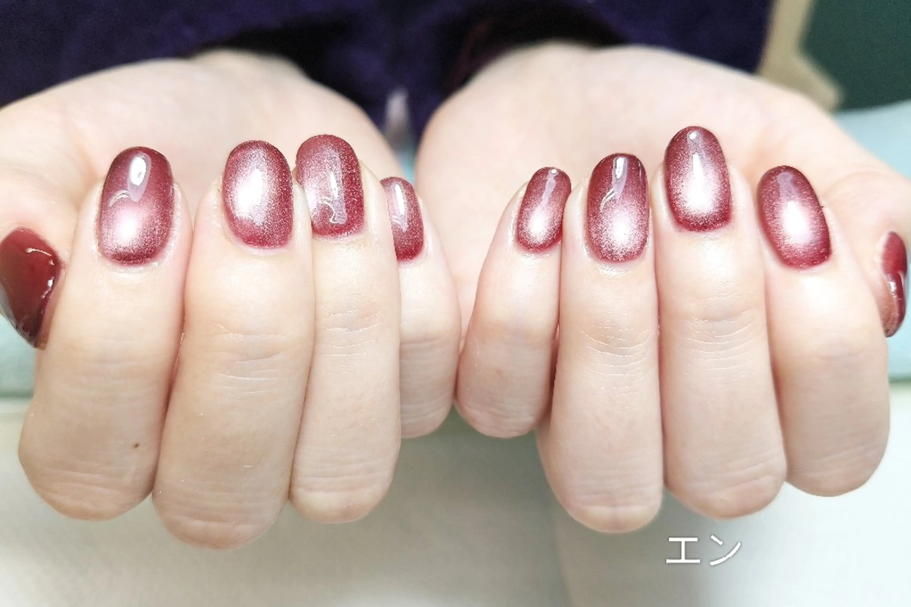 ネイル マグネットネイル マグネットワンカラー ワンカラーネイル エ ンのネイルデザイン