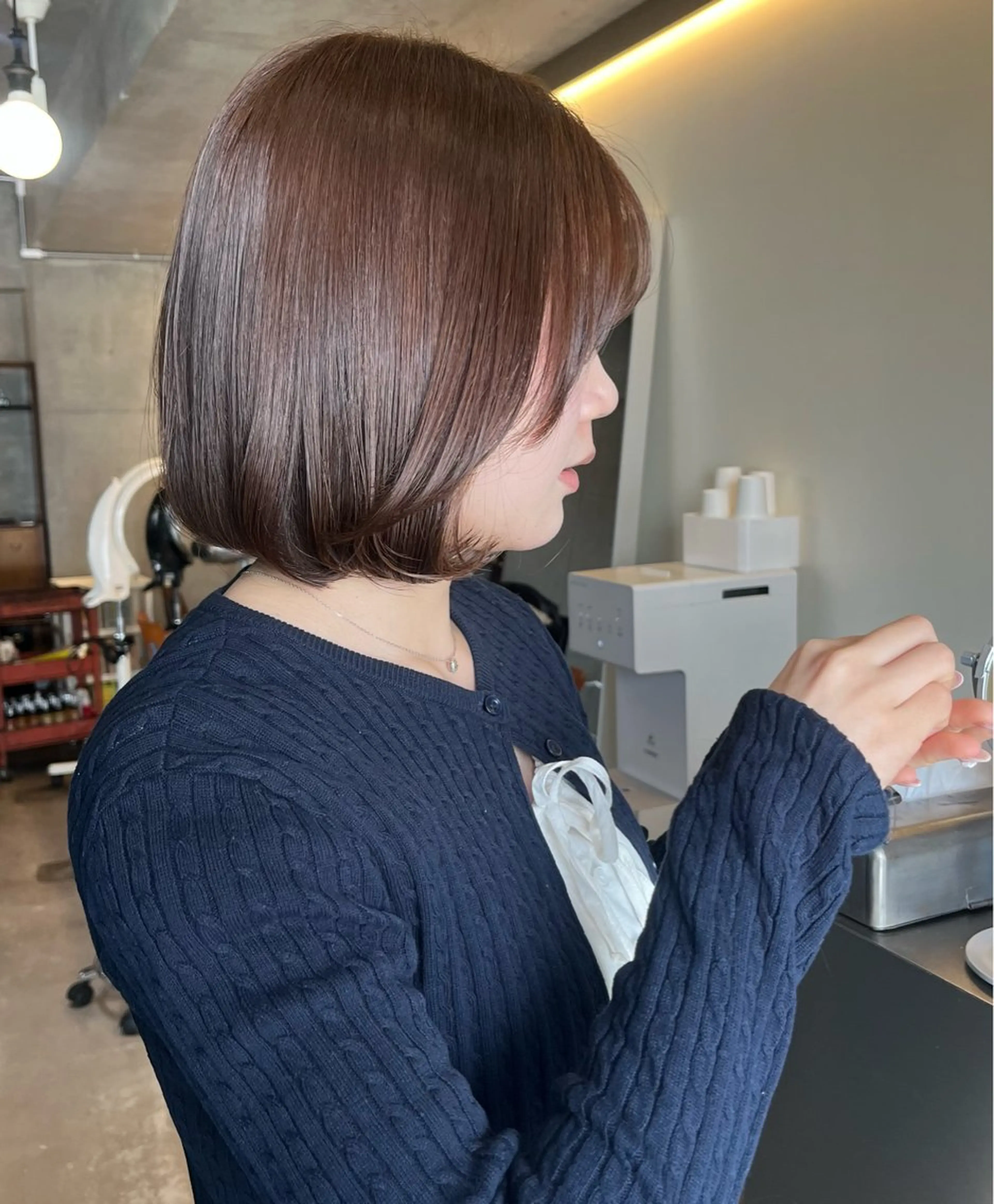 ショート カラー 透明感カラー タンバルモリ カット ヘアカラー 韓国ボブ/ハッシュ カットKIRAのヘアスタイル