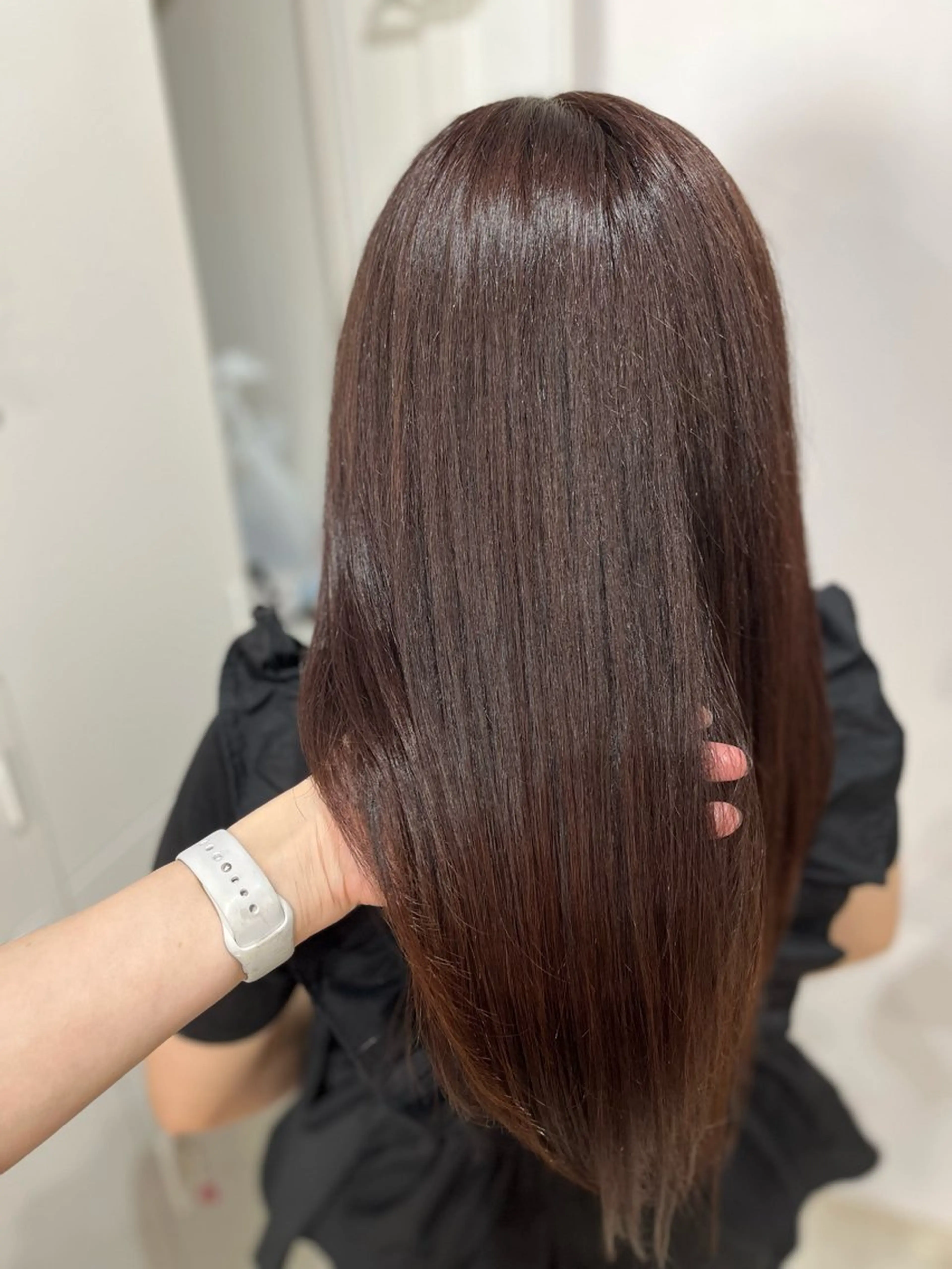 ロング カラー ブラウンカラー ココアブラウン カット ヘアカラー トリートメント 🫧ぷる艶カラー🫧 Yuubi🦩のヘアスタイル