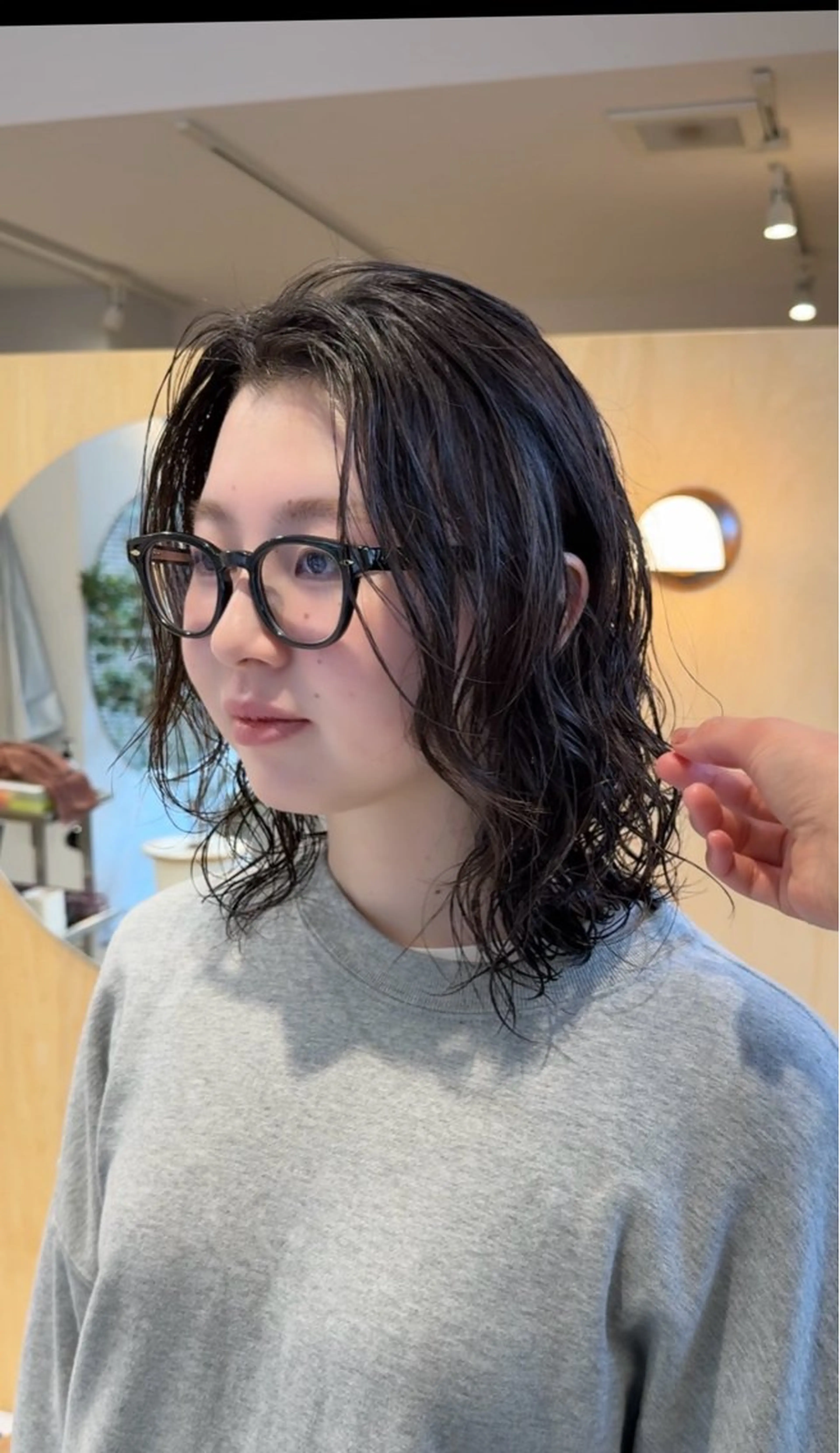 ミディアム パーマ パーマ/ボブ /レイヤー チヒロのヘアスタイル