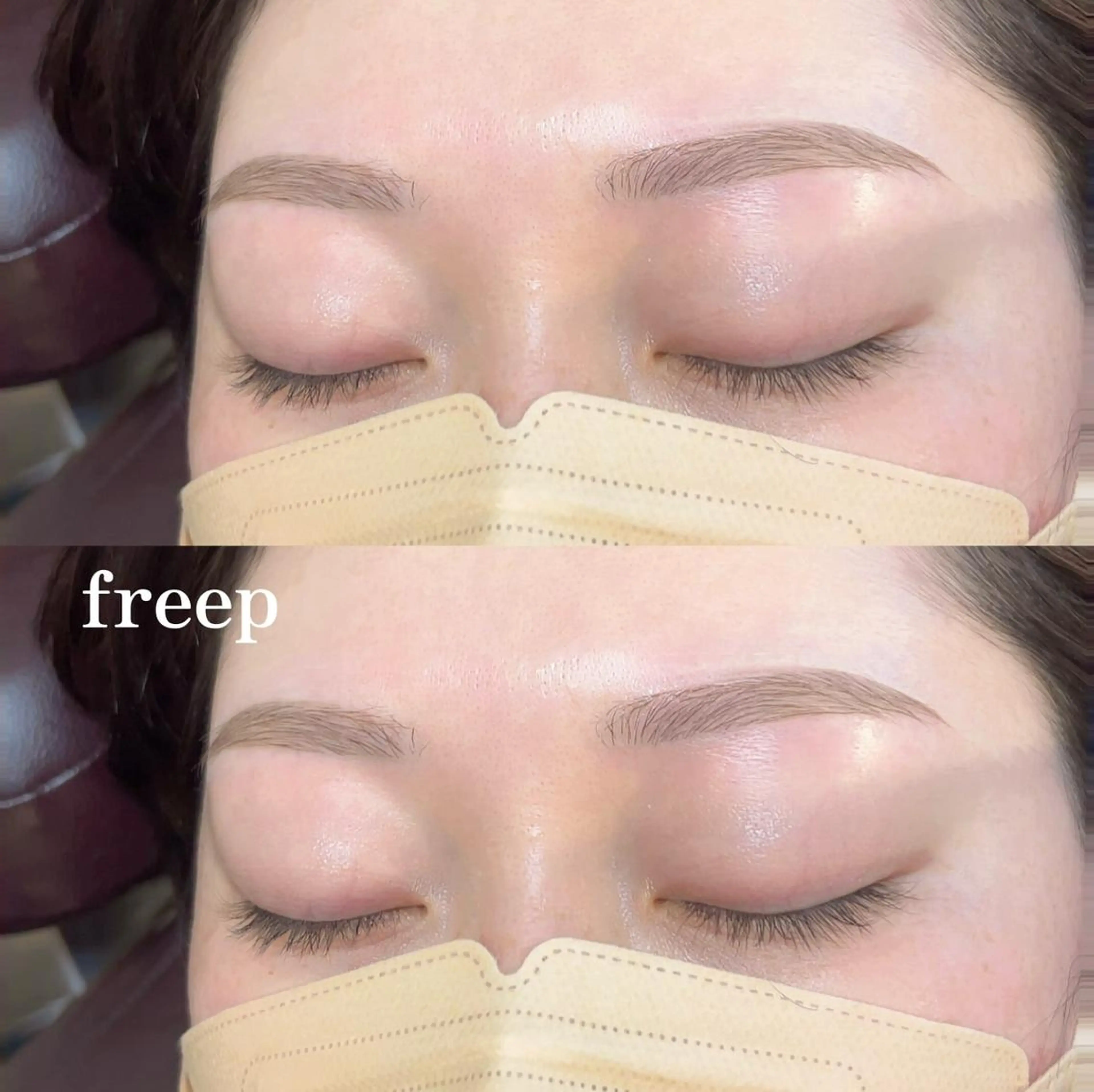 アイブロウ 眉毛ワックス脱毛 freep 山岡のマツエク・マツパデザイン