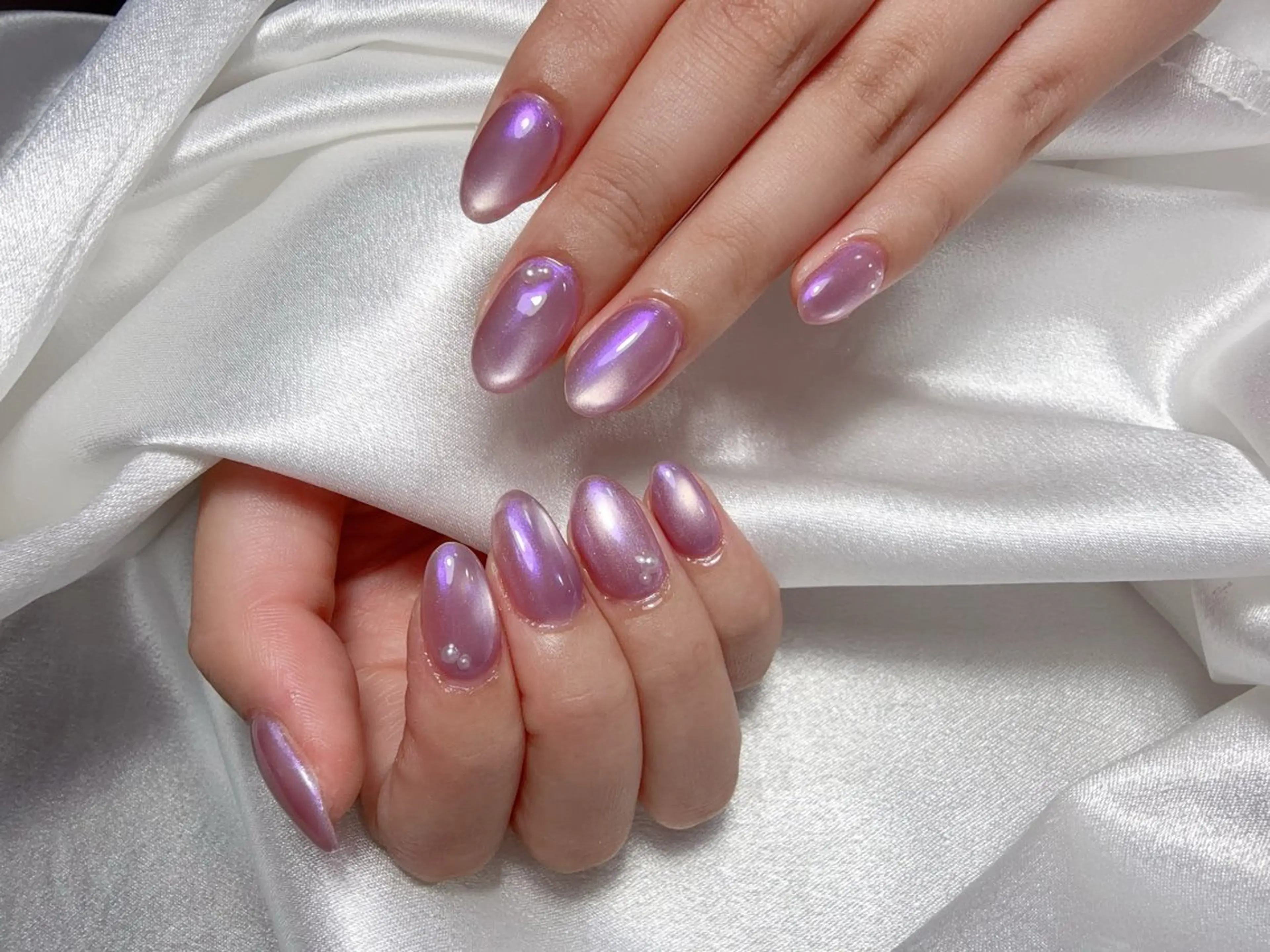 ネイル ミラーネイル ハンドネイル ゆず ❣️のネイルデザイン