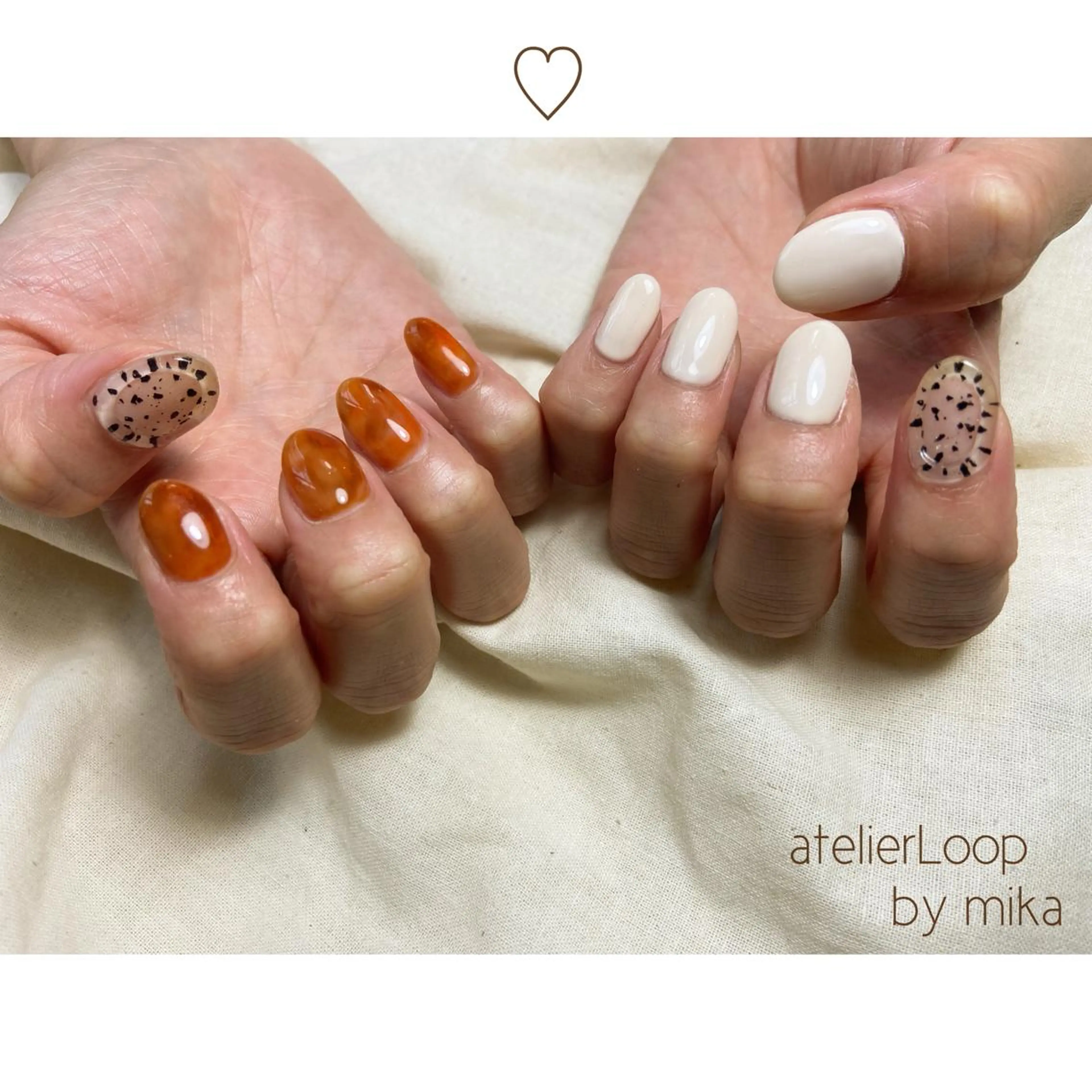 ネイル べっ甲ネイル ハンドネイル atelier Loop♪MIKAのネイルデザイン