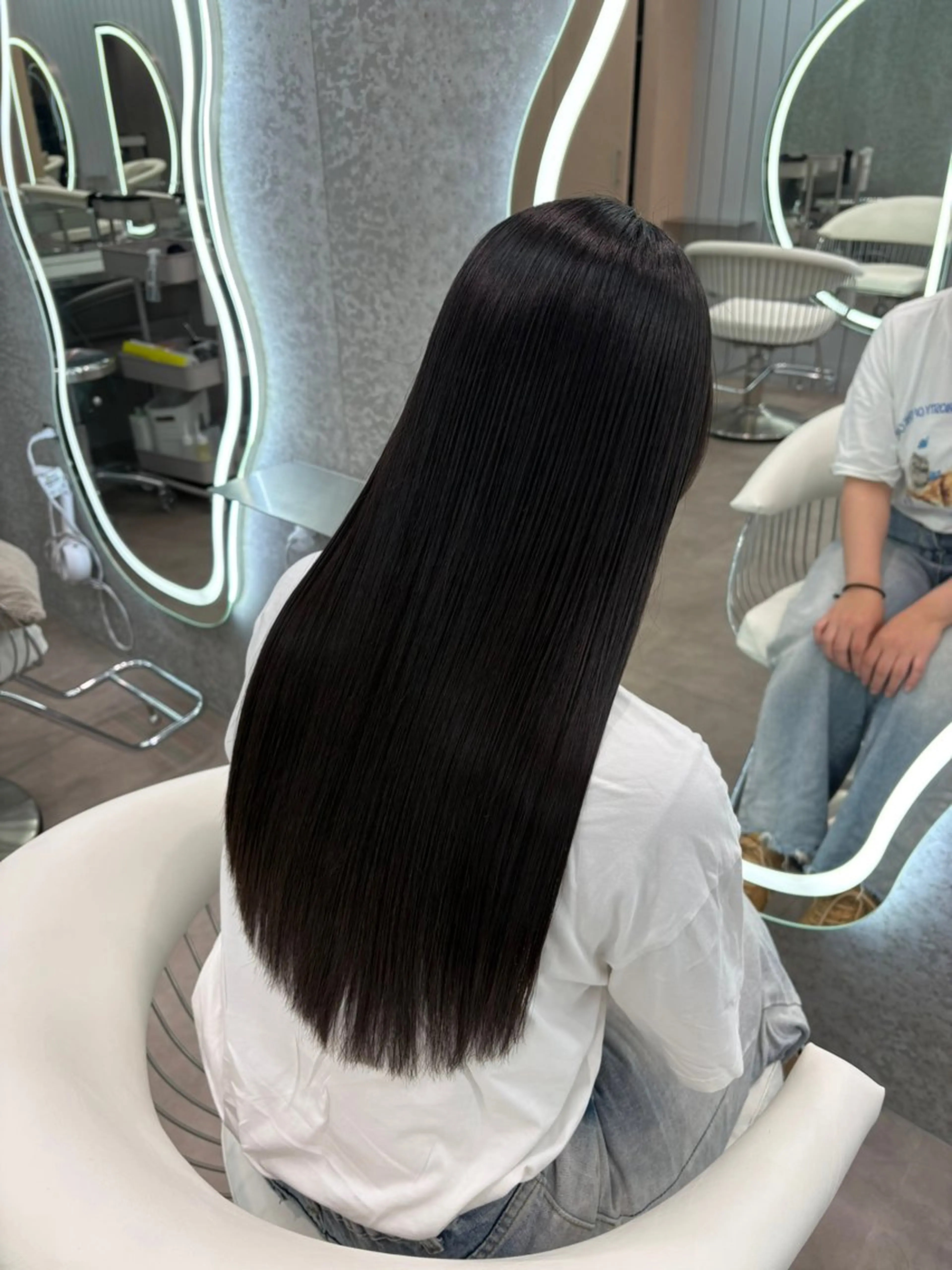 ロング ヘアアレンジ アッシュ ボブ くびれヘア 顔まわりレイヤー 顔周りカット カット 縮毛矯正 トリートメント ヘアセット 大宮‎🩵縮毛矯正 レイヤー　佐藤和のヘアスタイル