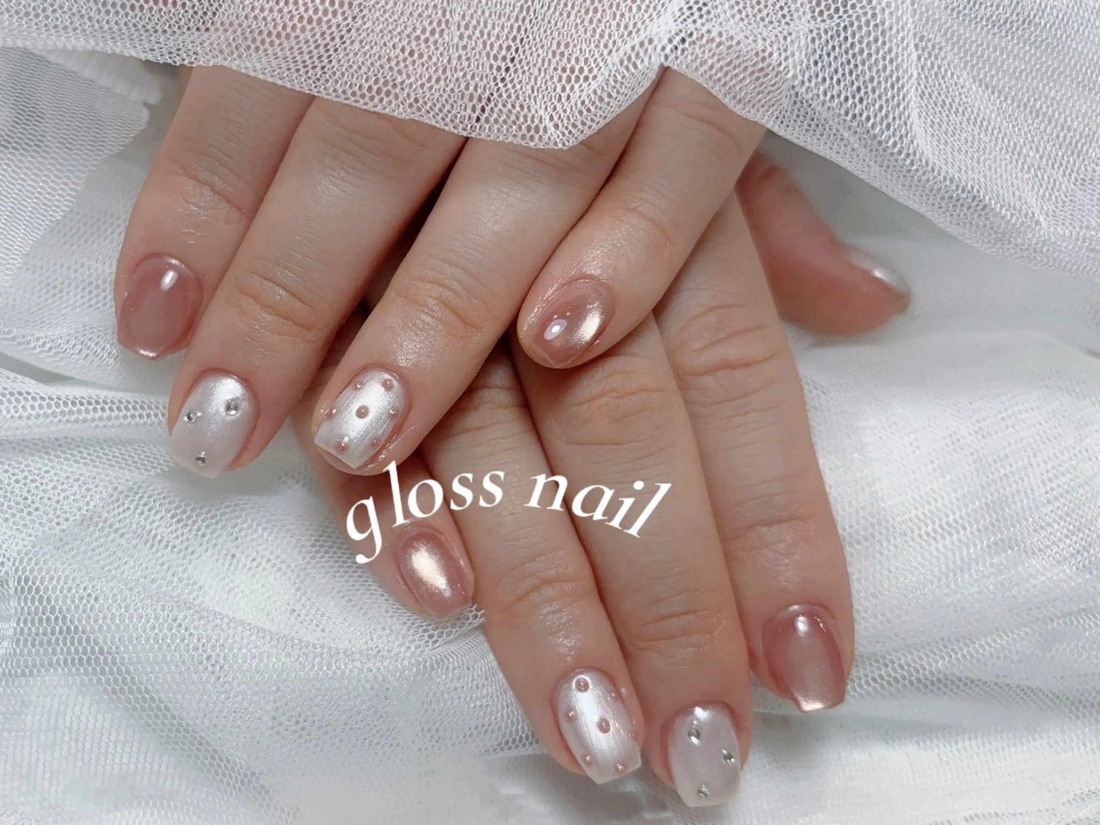 ネイル テンニン💞 gloss nailのネイルデザイン