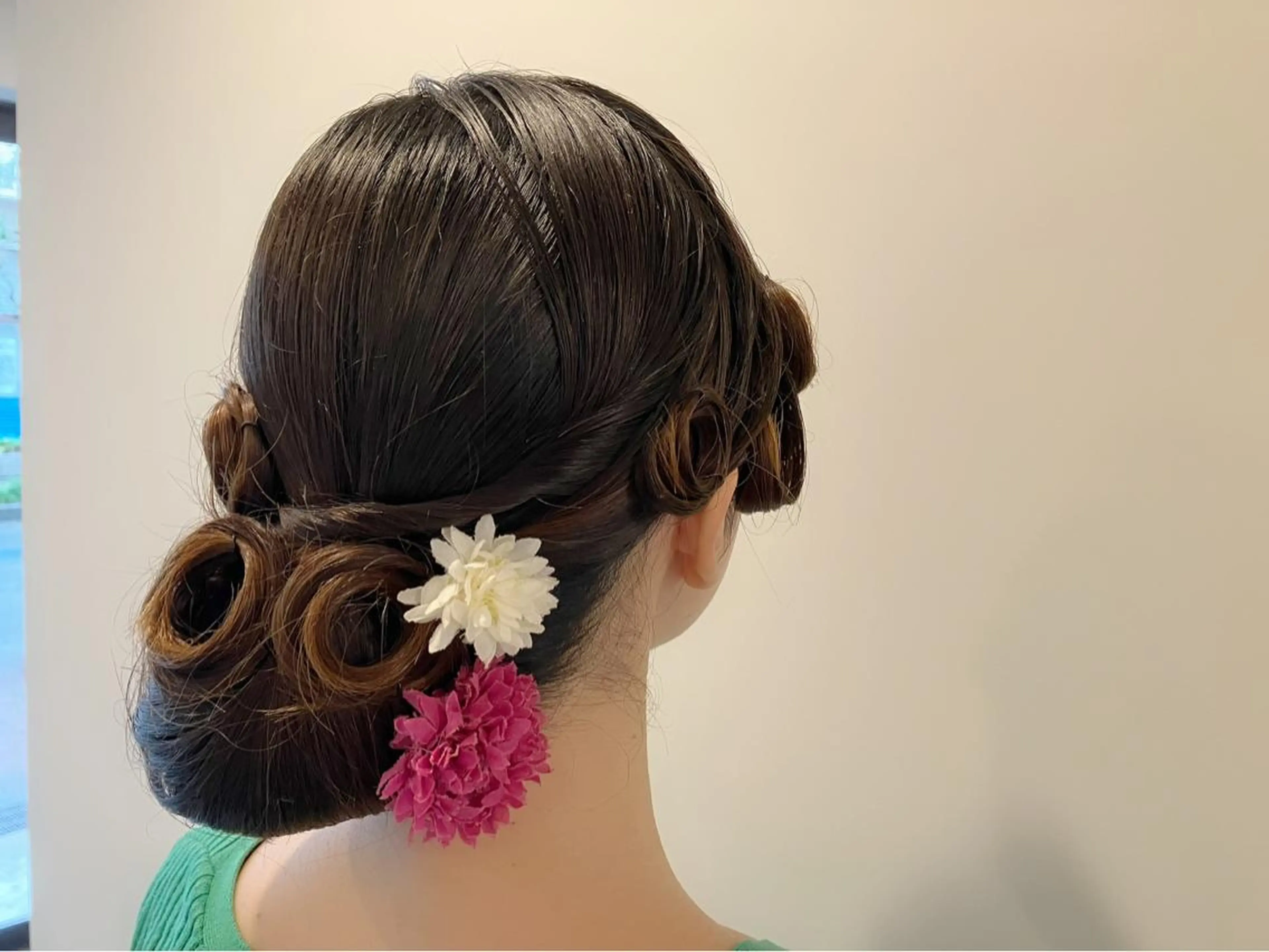 ヘアアレンジ 成人式 着物ヘア Hair&Make Nahoのマツエク・マツパデザイン