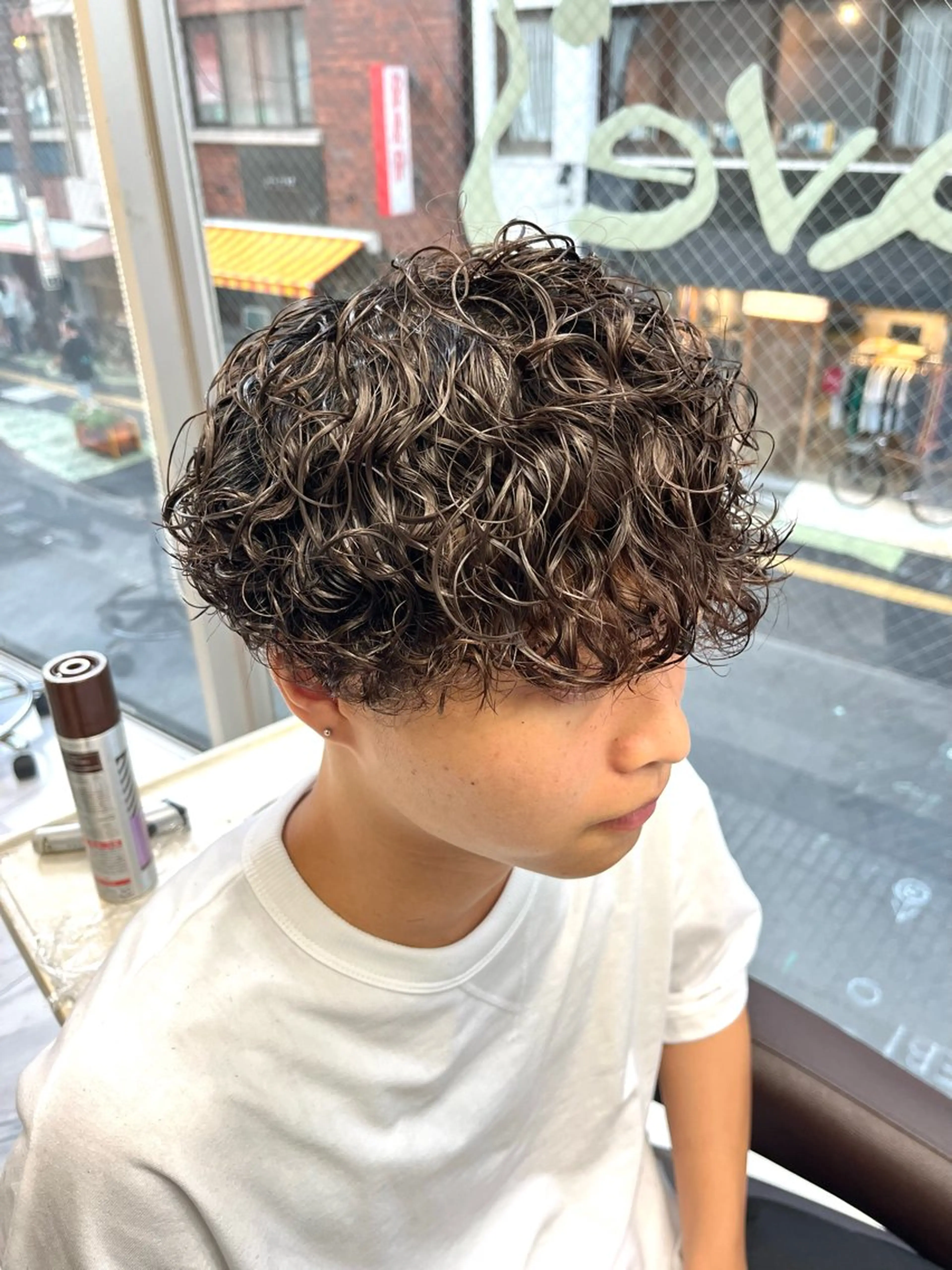 ショート パーマ メンズ メンズパーマ プードルパーマ プードルパーマ 🌻メンズカット 落合諒🌻のヘアスタイル