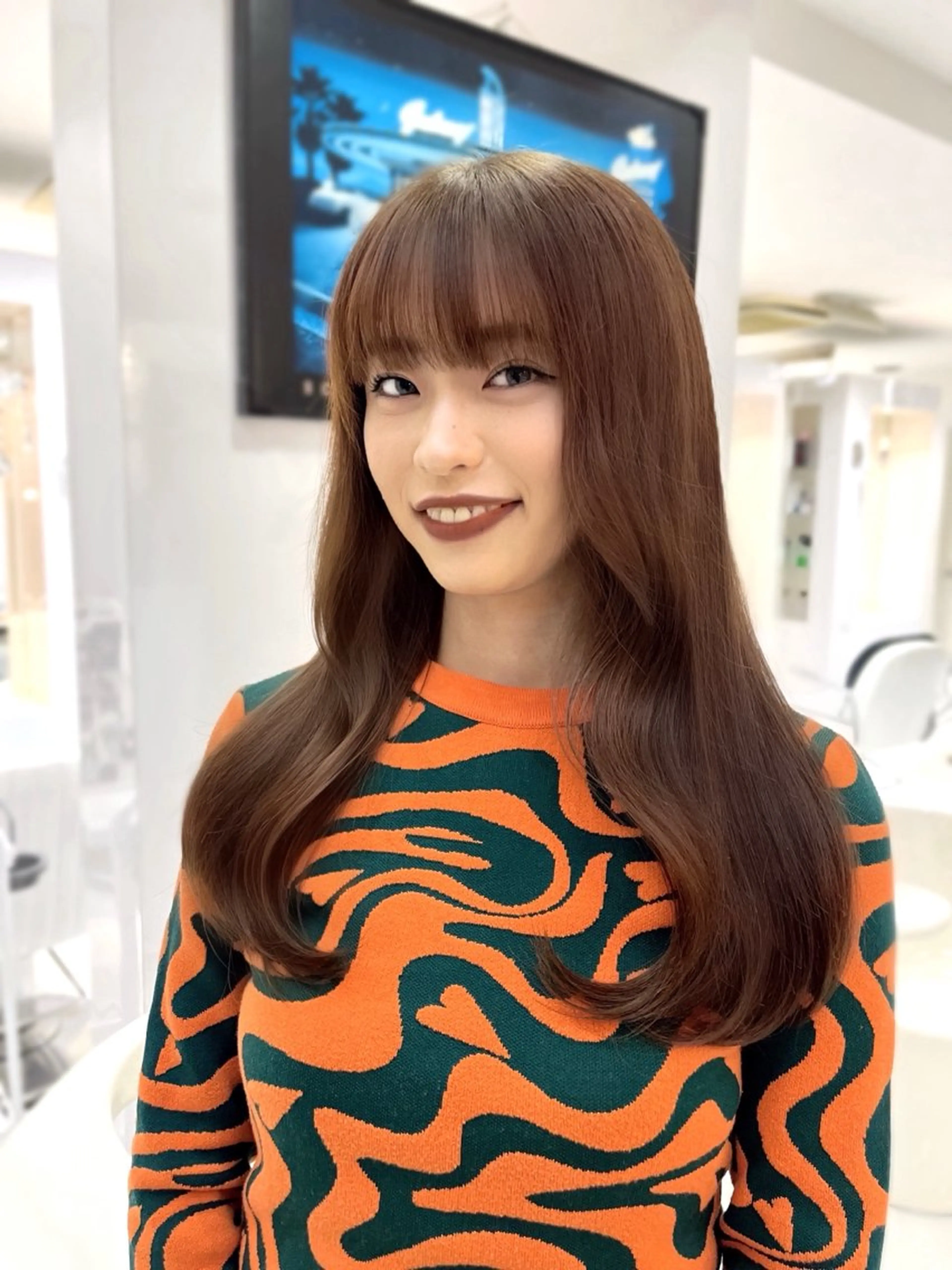 ロング カット ヘアカラー TaNa. 笑南(えみな)のヘアスタイル