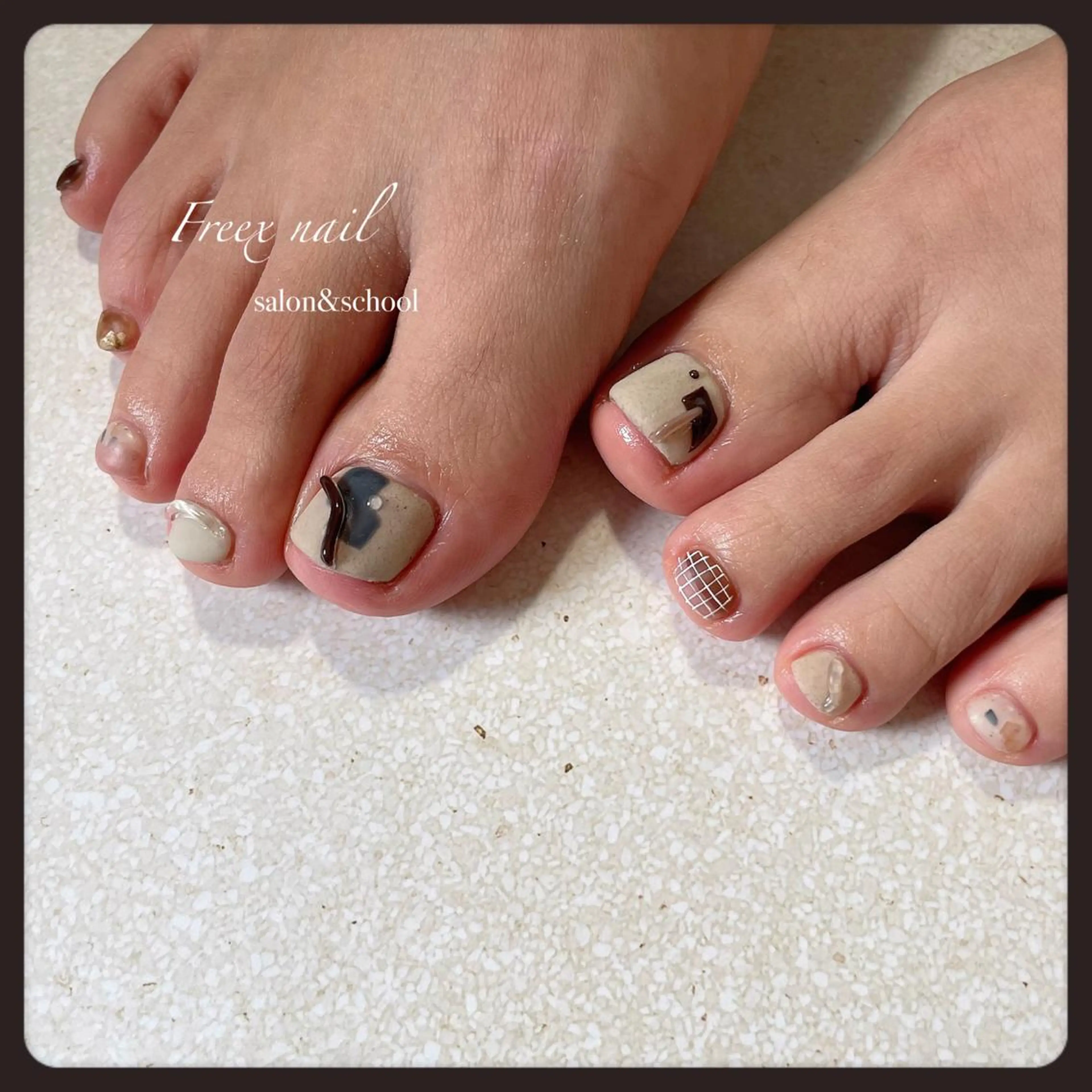 ネイル マットネイル フットネイル Freex nail所属・freex nail /ニュアンス/個性派のネイルデザイン
