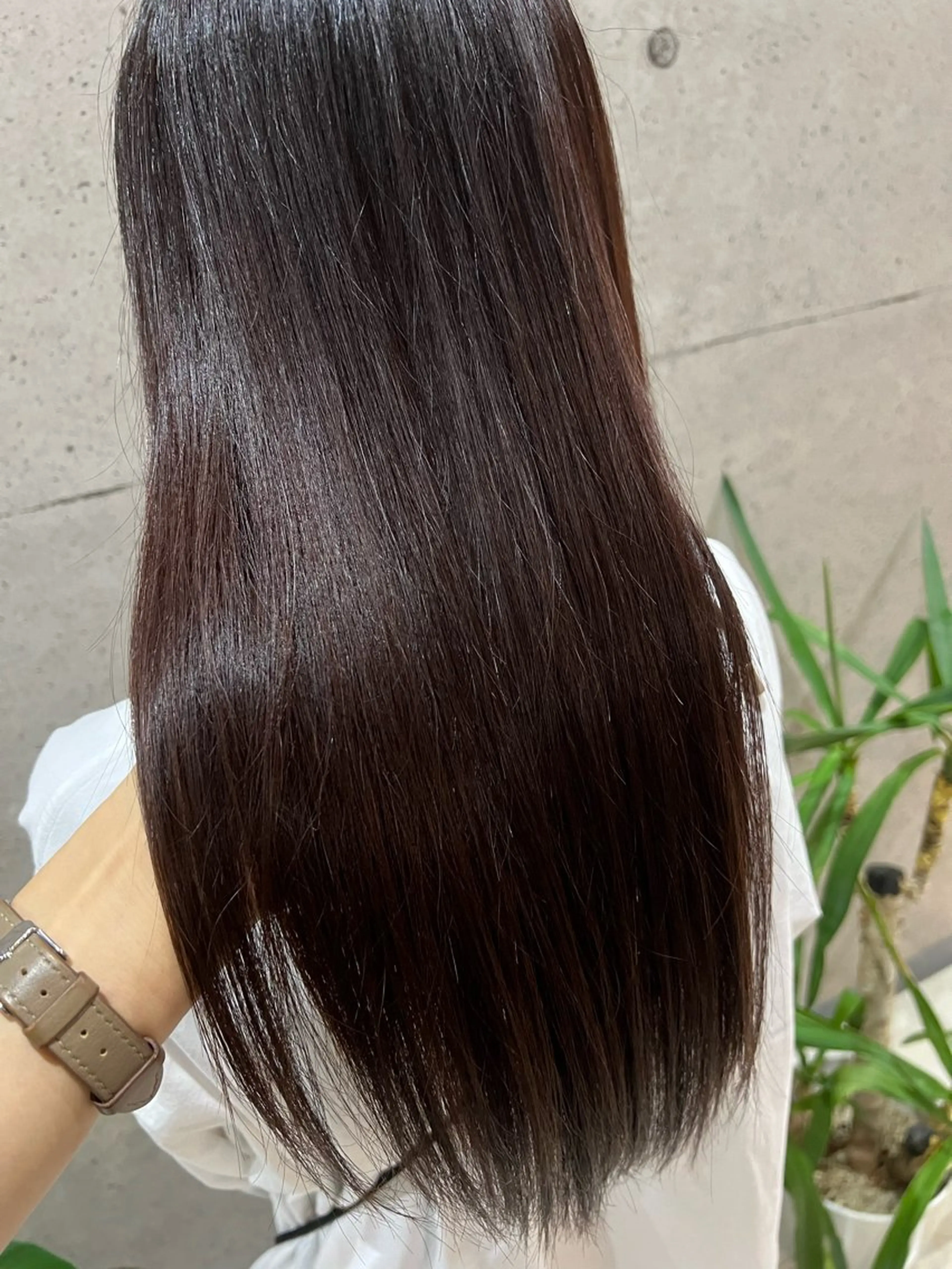 ロング カラー ブラウンカラー オレンジ オレンジブラウン レイヤーカット トリートメント カット ヘアカラー トリートメント 廣瀬 愛のヘアスタイル