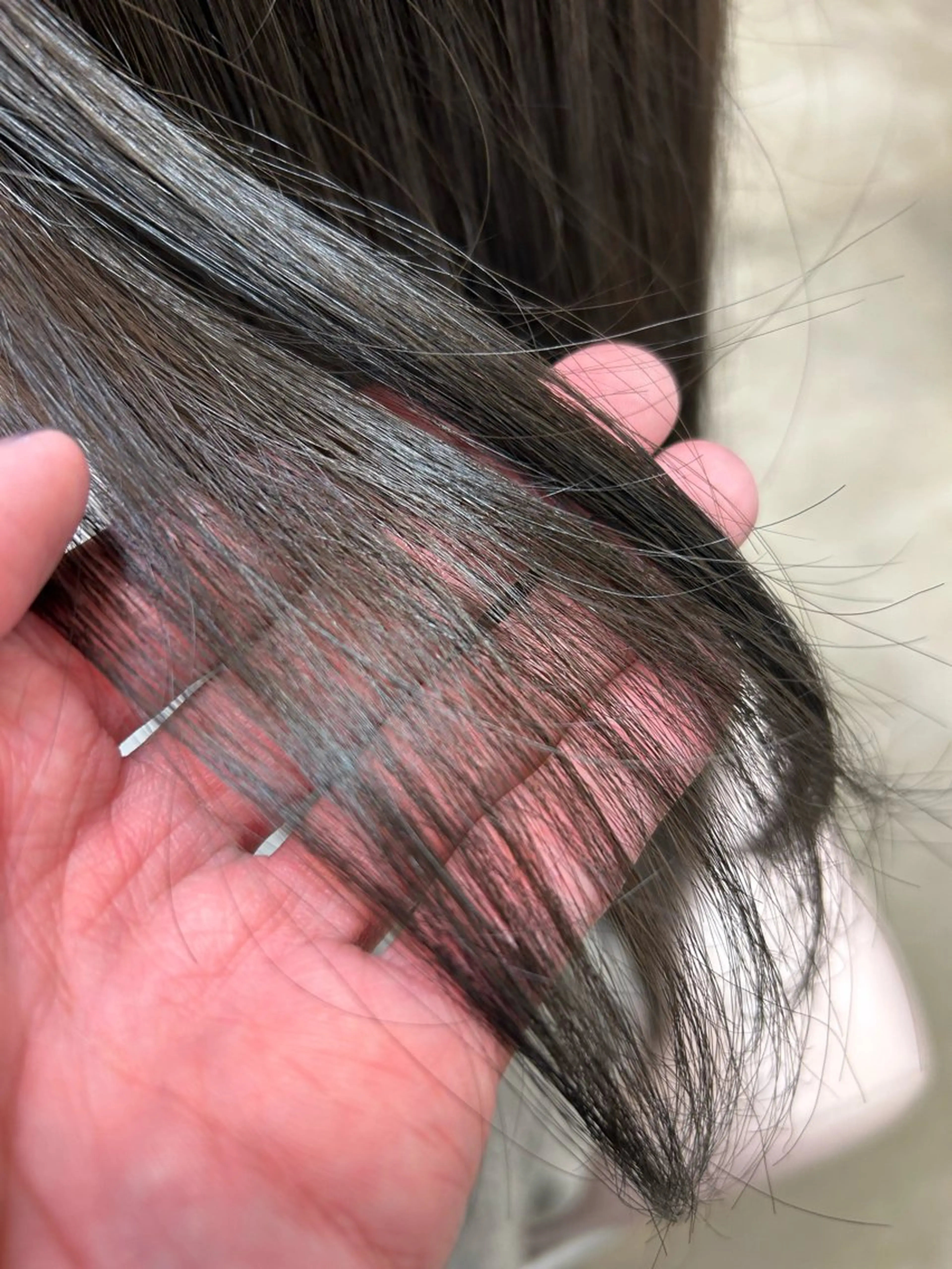 ロング カラー ブリーチ グレージュ ブリーチなしカラー 星野 真壱のヘアスタイル