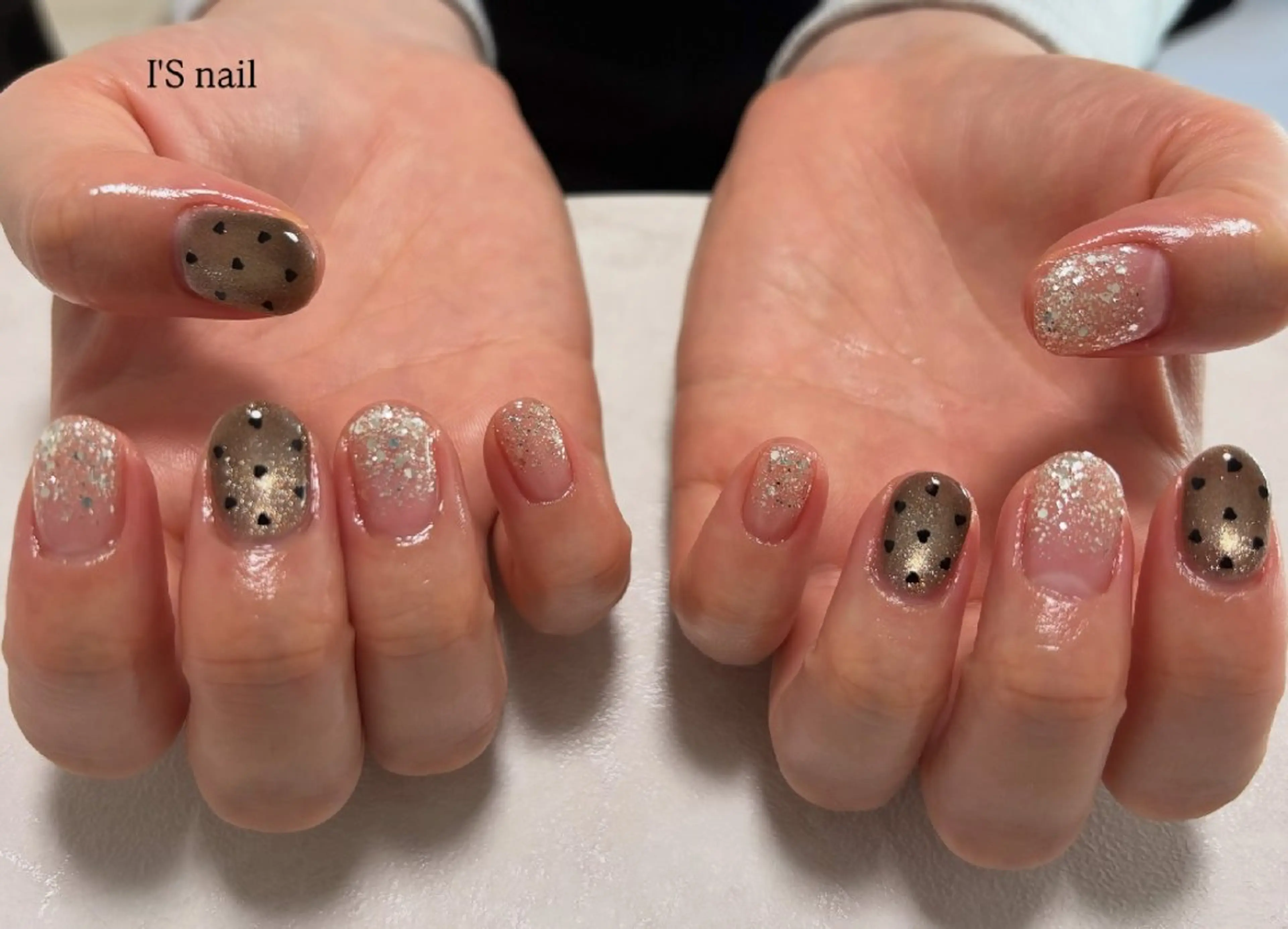 ネイル ハート ハンドネイル I'S nail 佐野のネイルデザイン