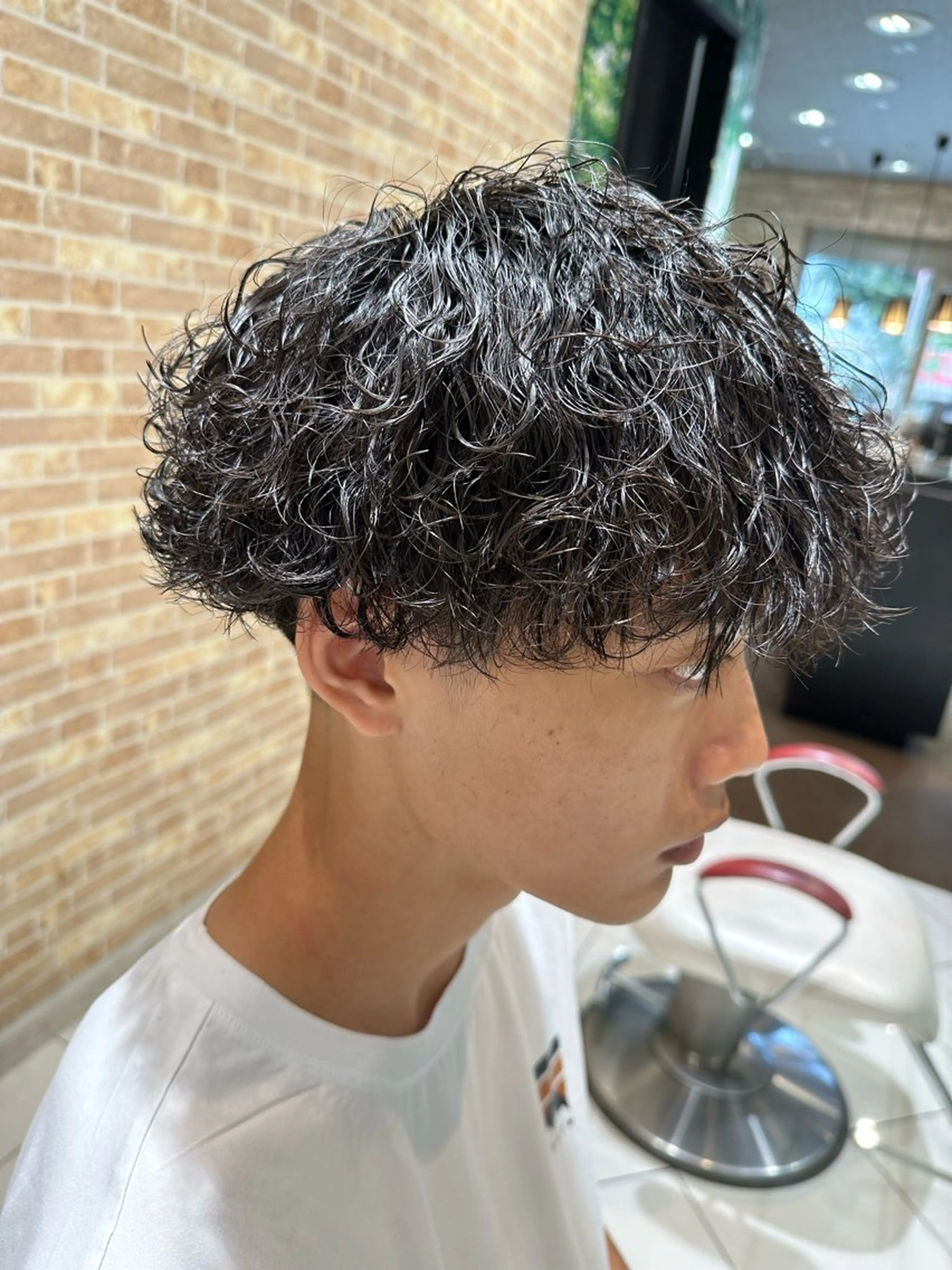 ショート パーマ メンズ メンズパーマ プードルパーマ 波巻きパーマ プードルパーマ 💈メンズ特化 美容師サキ💈のヘアスタイル